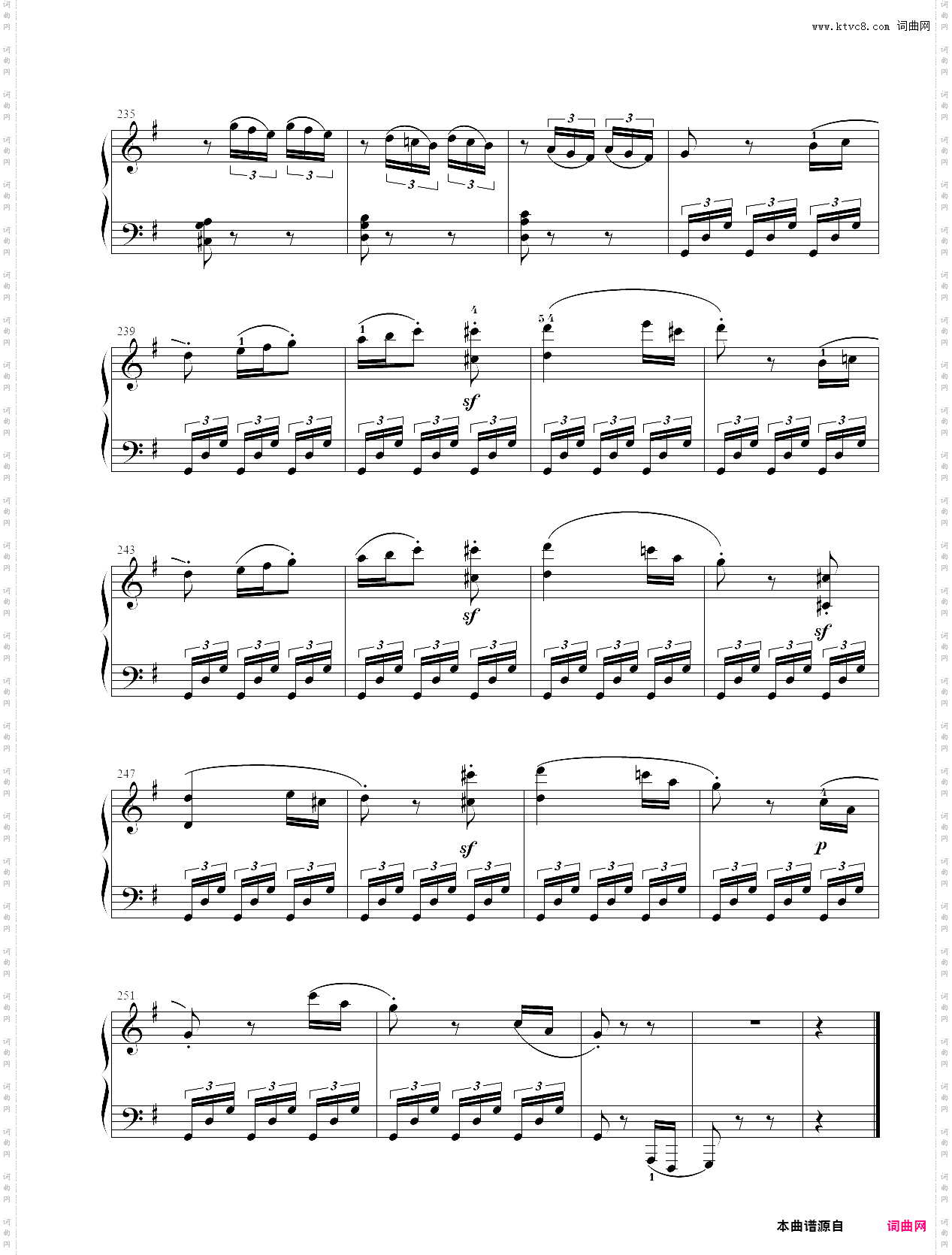 111· 第九级【b项】2·g大调奏鸣曲 第三乐章 op·14 no·2 - 中国音乐家协会全国钢琴演奏考级作品集新编第二版