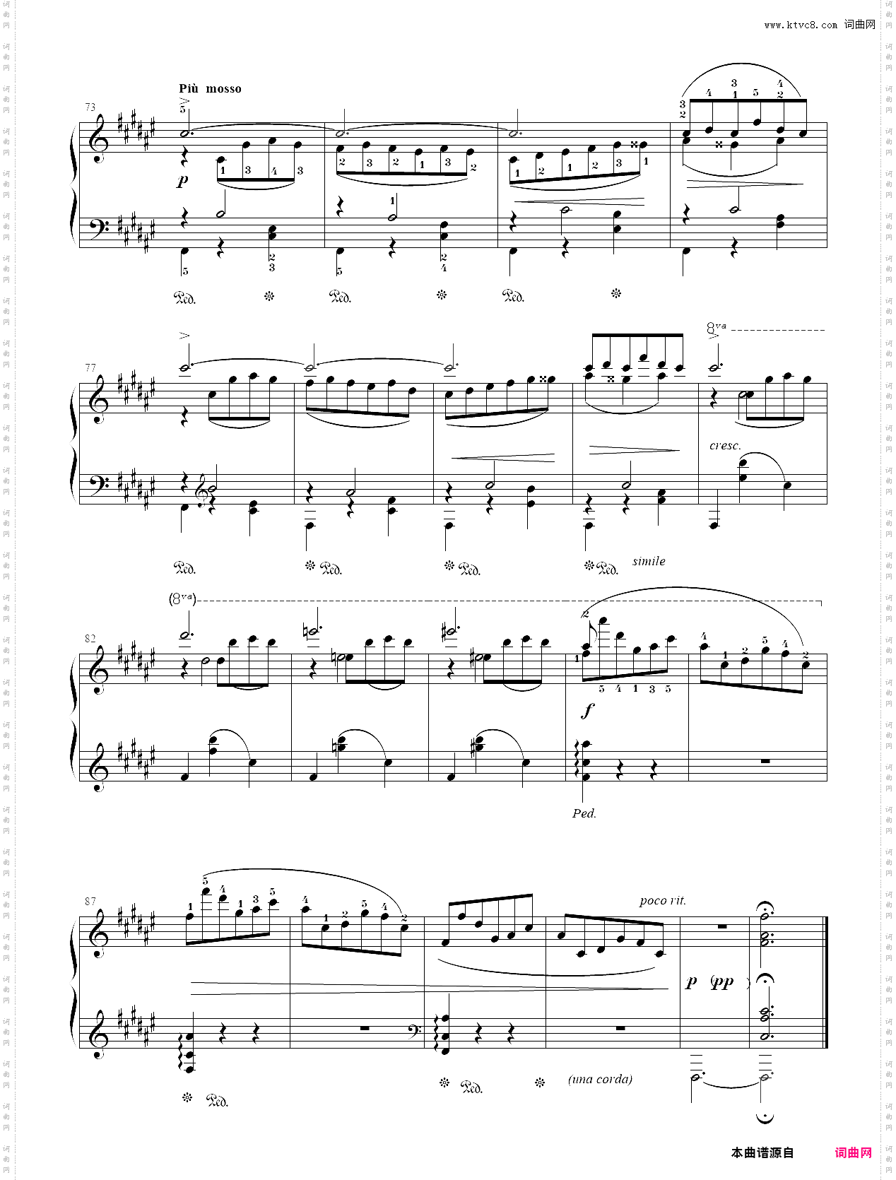 87· 第七级【c项】1·圆舞曲 - 中国音乐家协会全国钢琴演奏考级作品集新编第二版