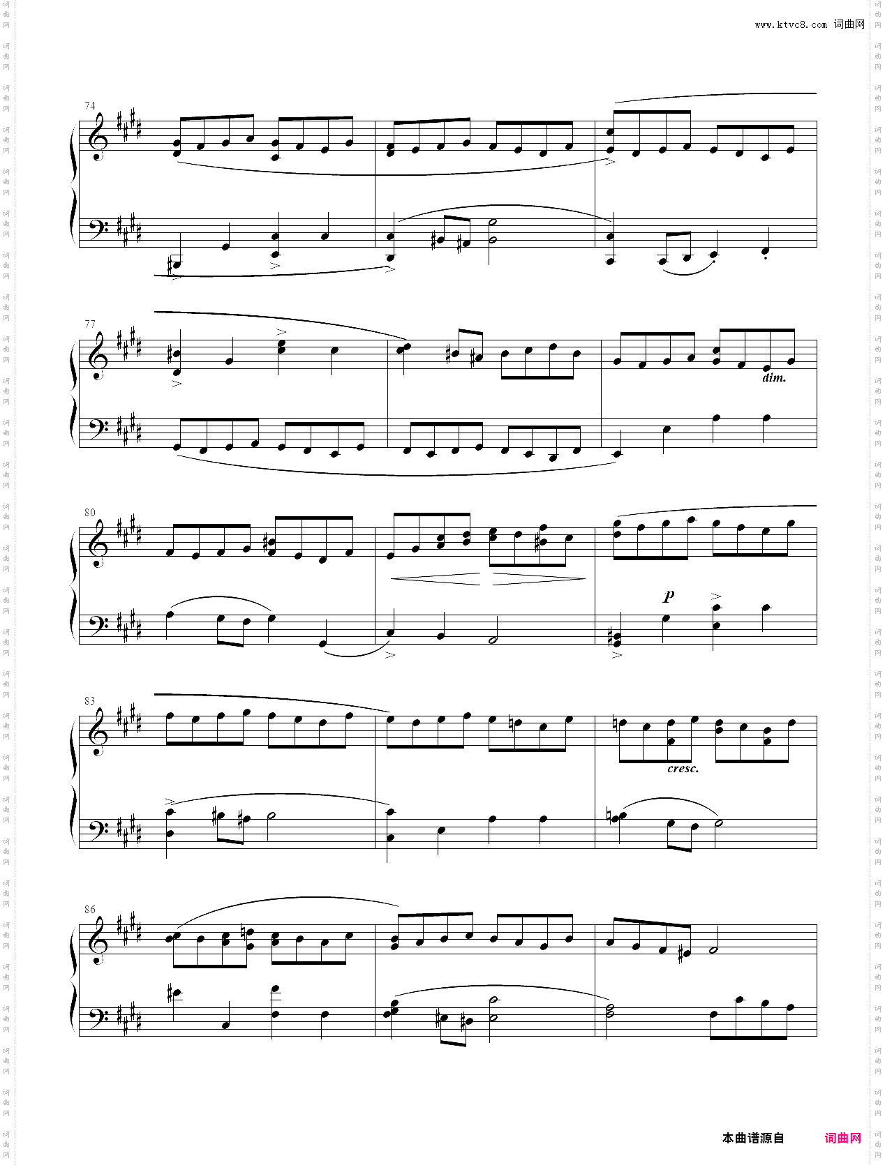 巴赫 平均律键盘曲集 第一册 升c小调赋格 bwv849去声部