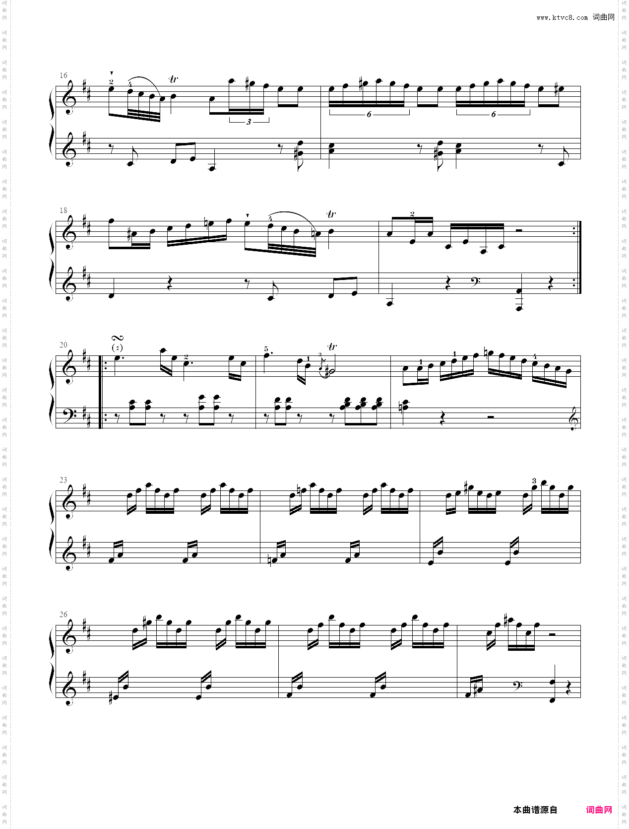 57· 第五级【b项】1·d大调奏鸣曲 - 中国音乐家协会全国钢琴演奏考级作品集新编第二版