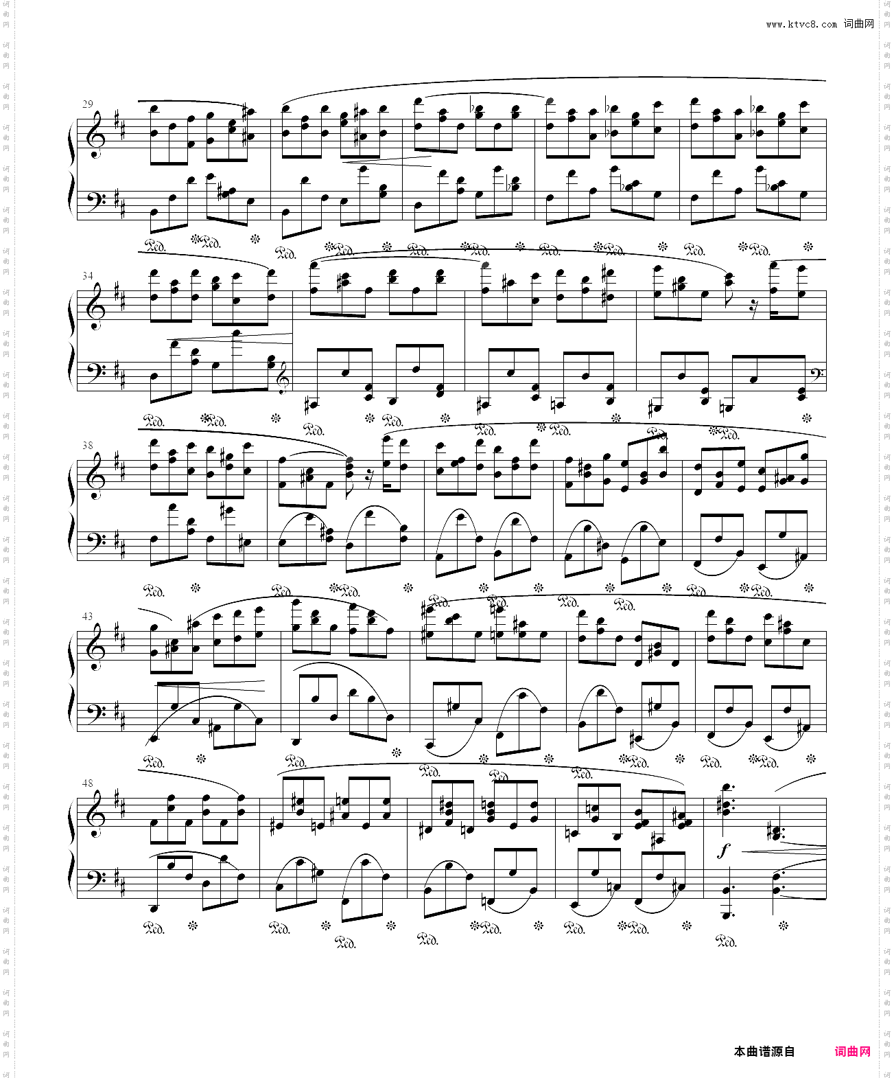 肖邦b小调第三钢琴奏鸣曲 op·58第四乐章