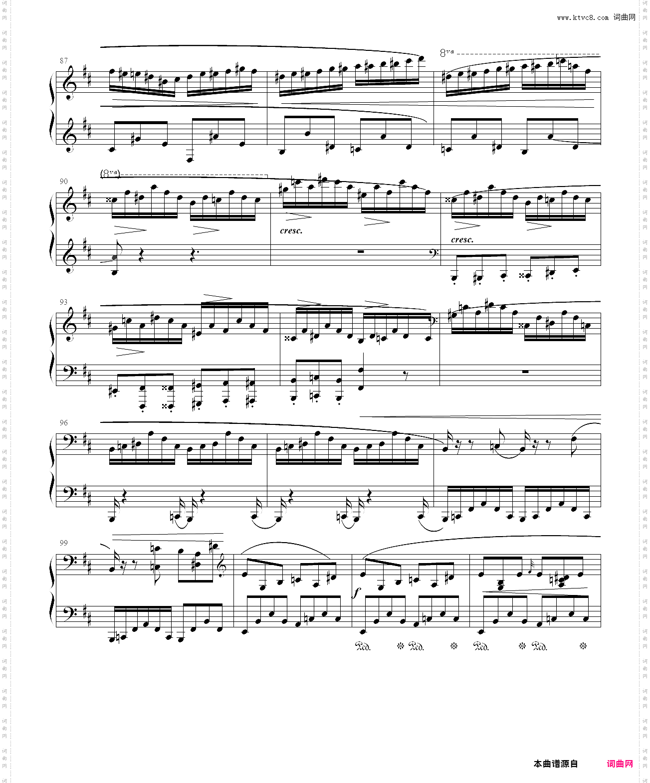 肖邦b小调第三钢琴奏鸣曲 op·58第四乐章