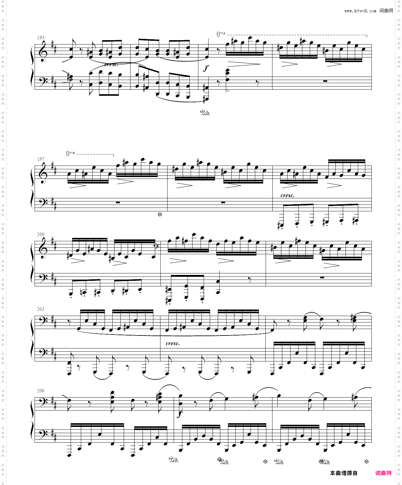 肖邦b小调第三钢琴奏鸣曲 op·58第四乐章