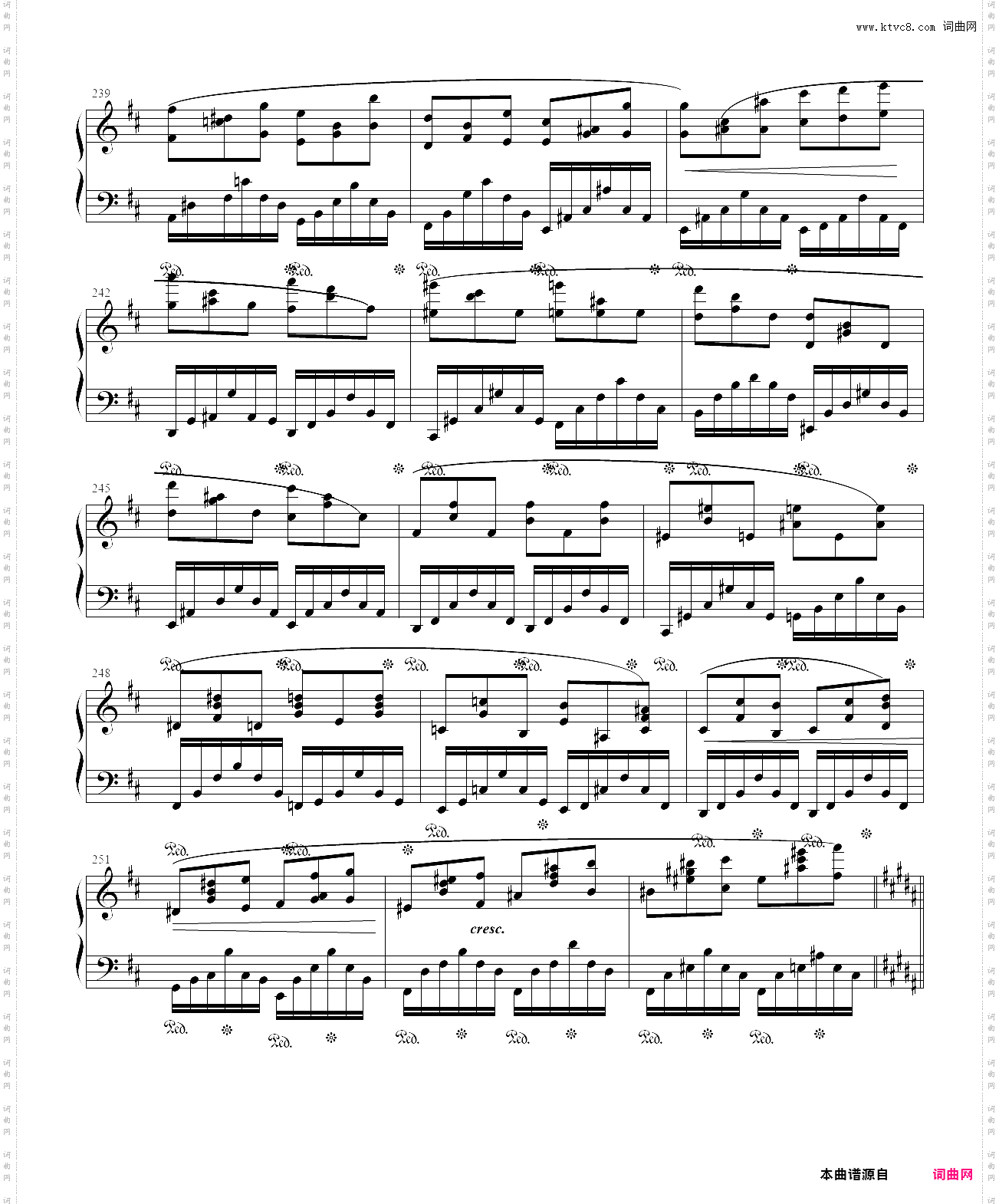 肖邦b小调第三钢琴奏鸣曲 op·58第四乐章