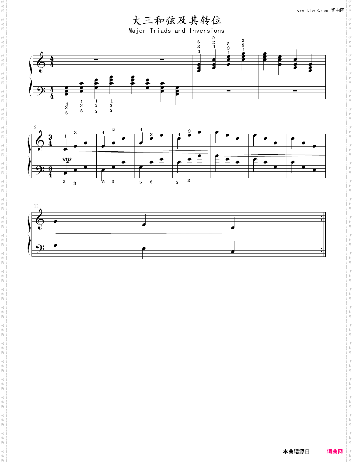 10·大三和弦及其转位—巴斯蒂安钢琴教程技巧四