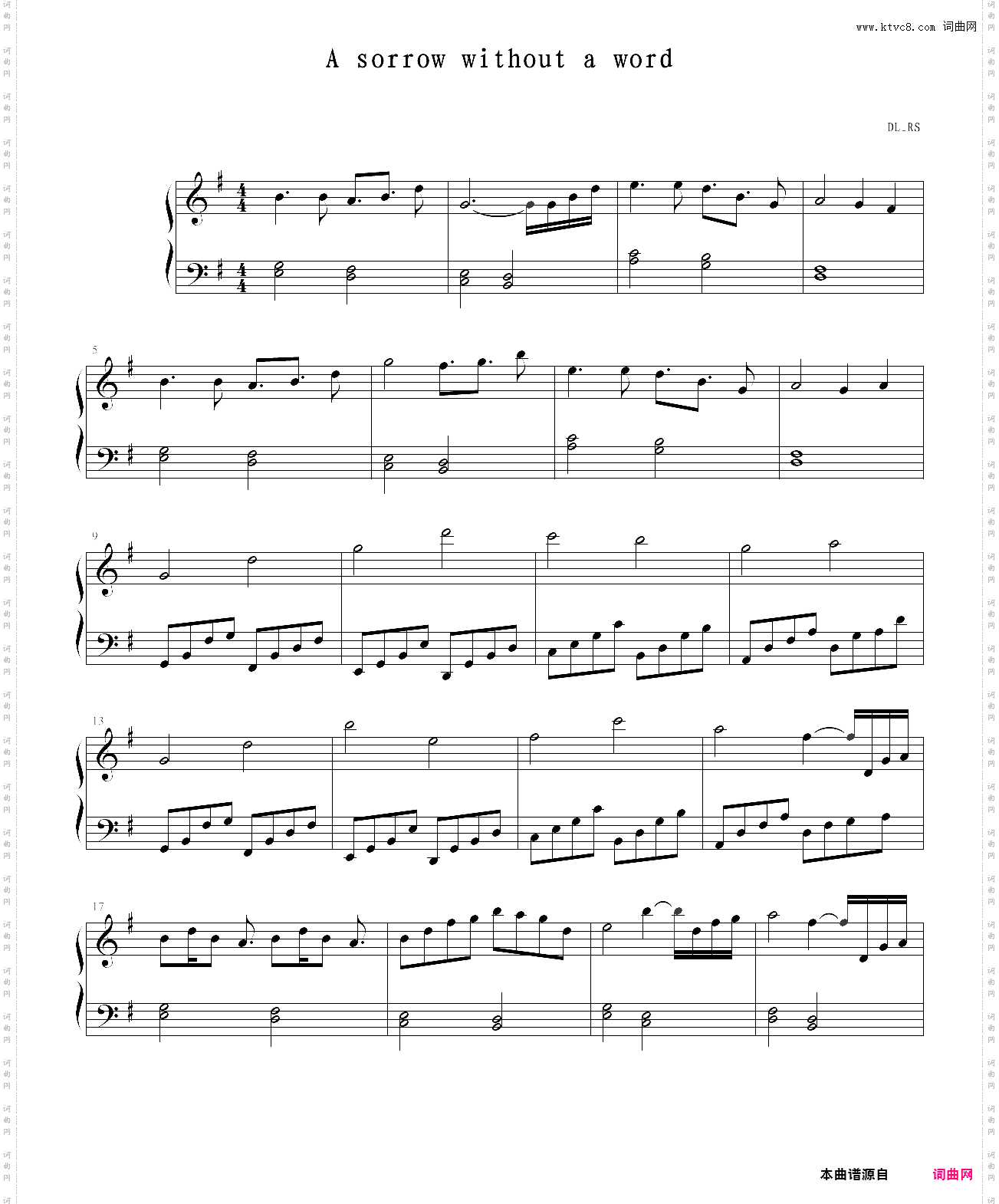 a sorrow without a word