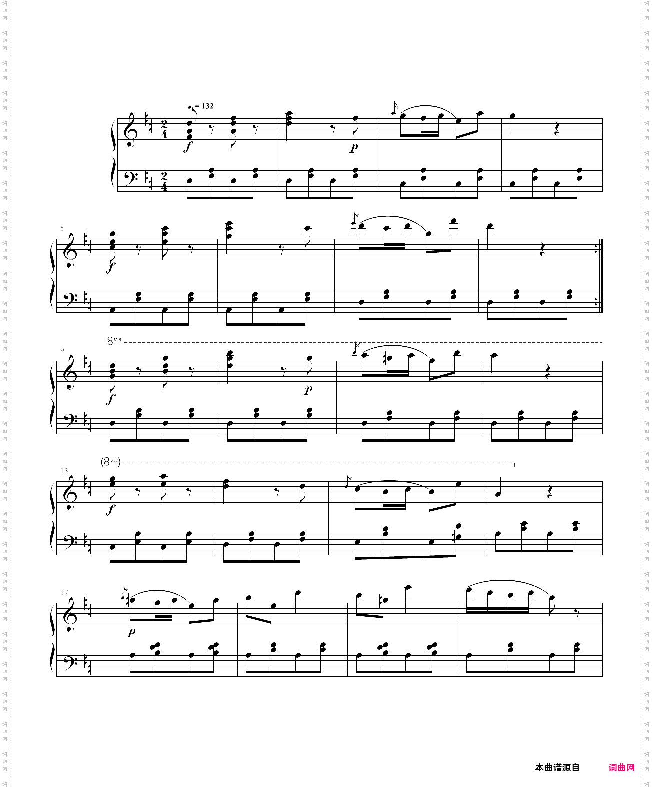 小奏鸣曲 op·168 no·5 第三乐章