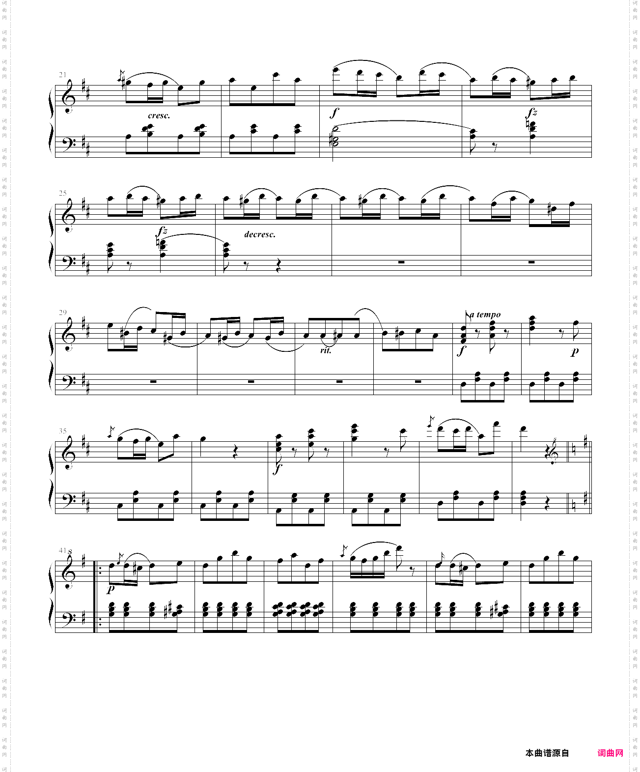 小奏鸣曲 op·168 no·5 第三乐章