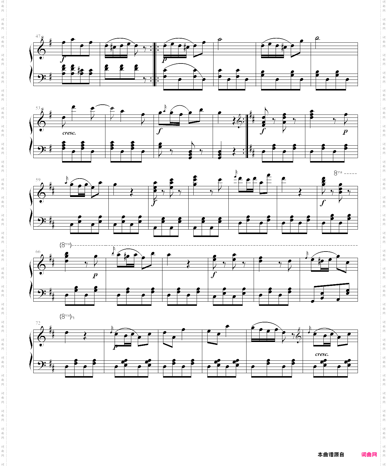 小奏鸣曲 op·168 no·5 第三乐章