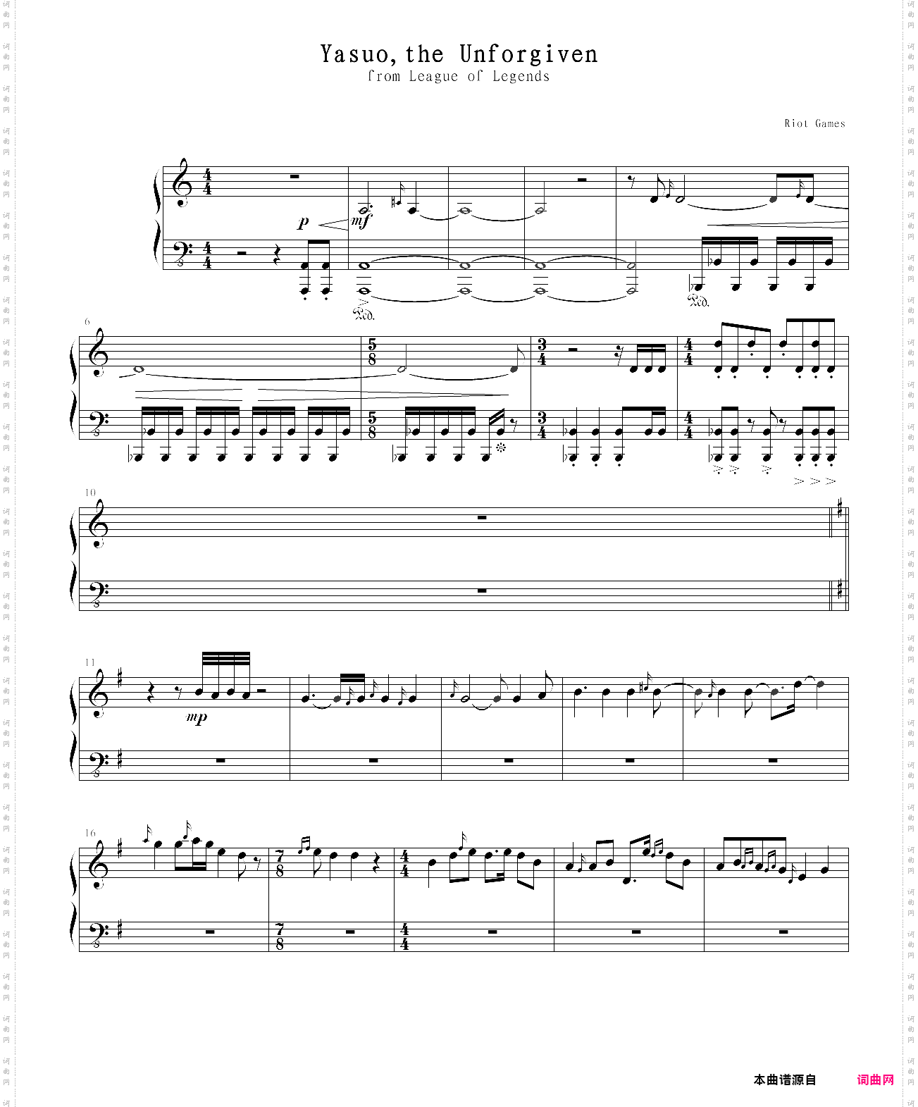 yasuo,the unforgiven 英雄联盟疾风剑豪 亚索主题曲