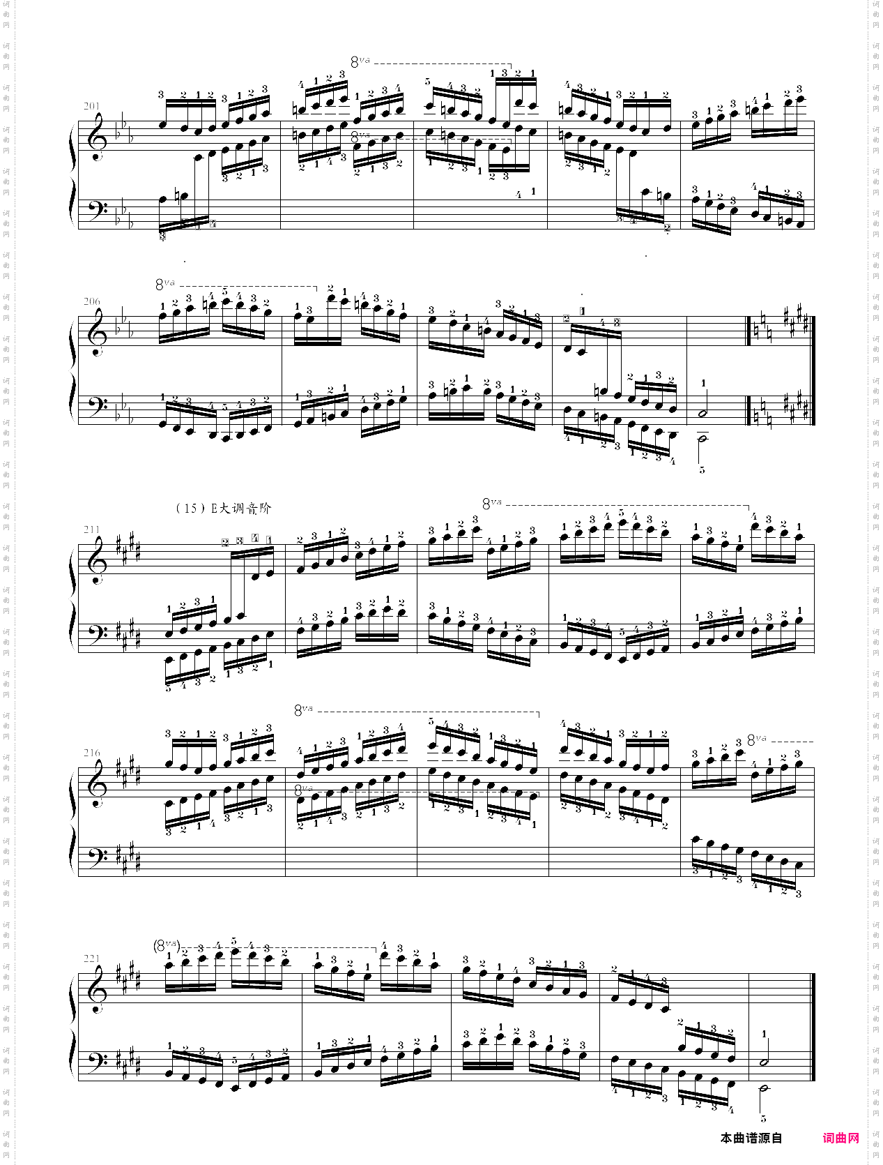 163-186·第九级基本练习音阶-中央音乐学院业余考级教程