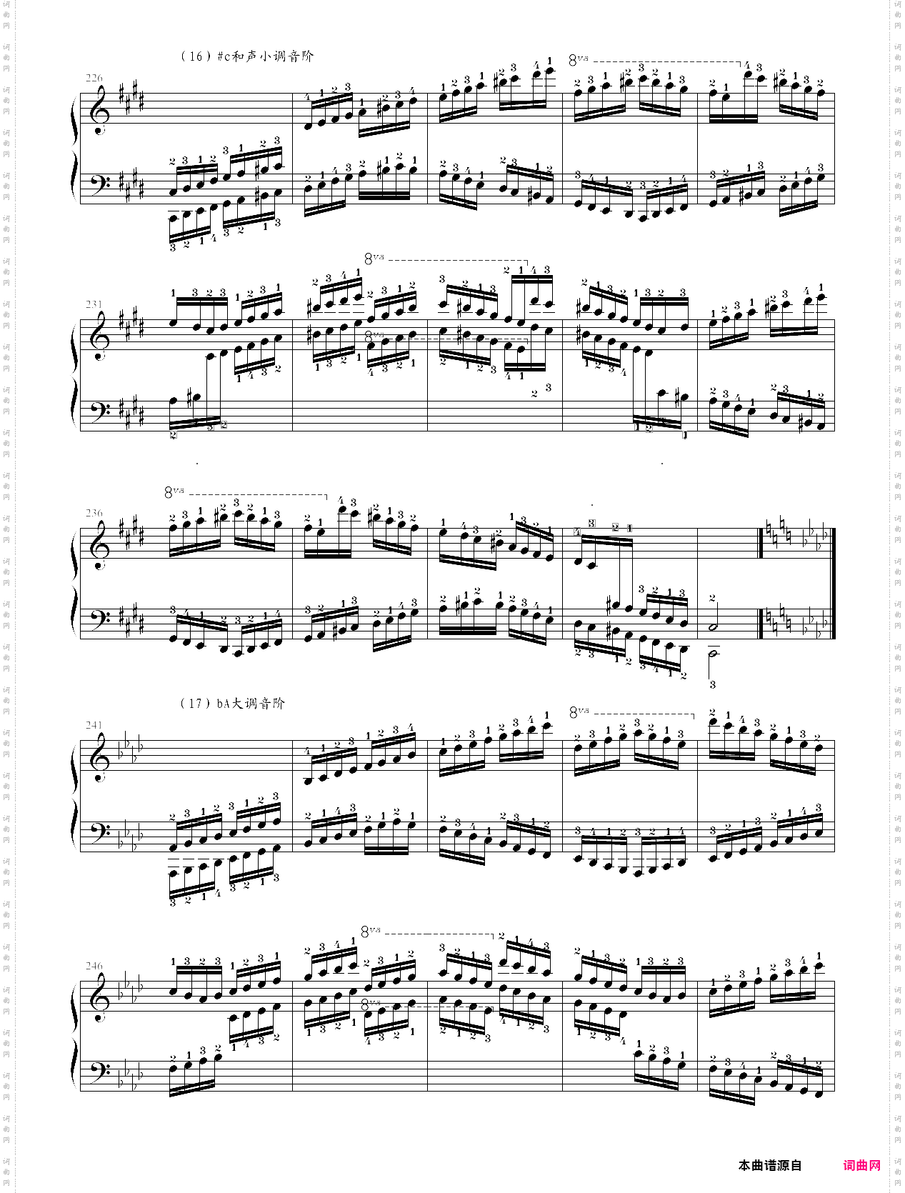 163-186·第九级基本练习音阶-中央音乐学院业余考级教程