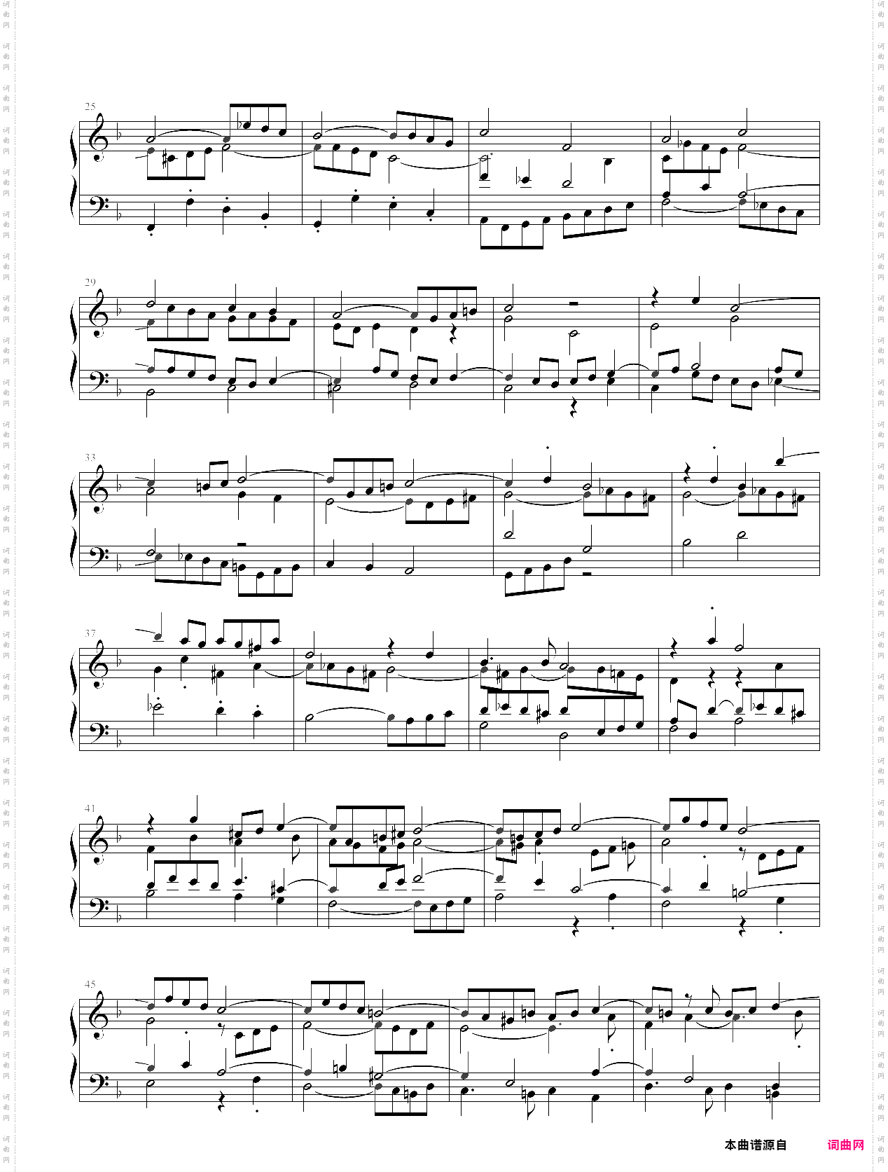 巴赫《赋格的艺术》对位曲4 bwv1080