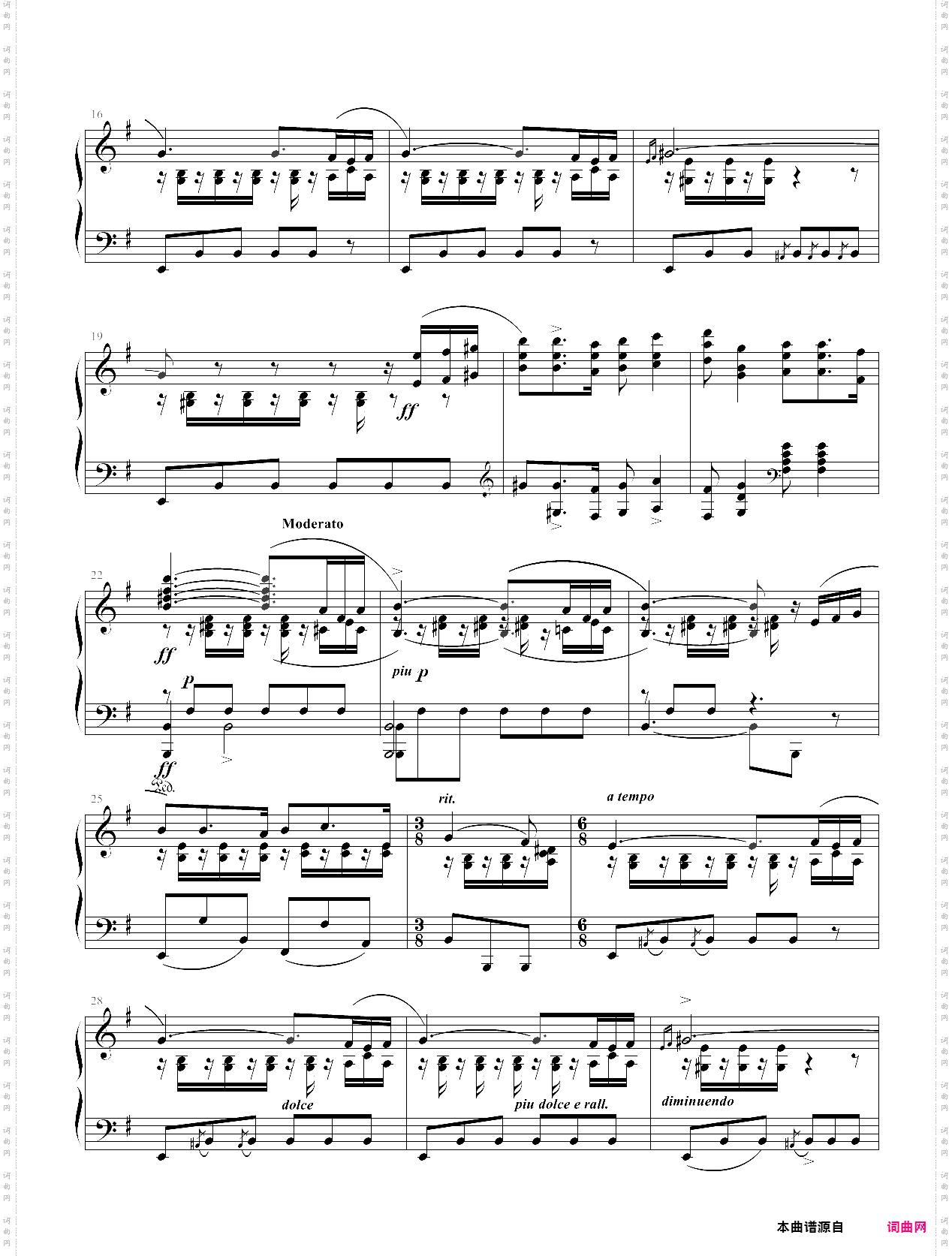 28·第九级西班牙舞曲乐曲03-上海音乐学院社会钢琴考级曲集2018版