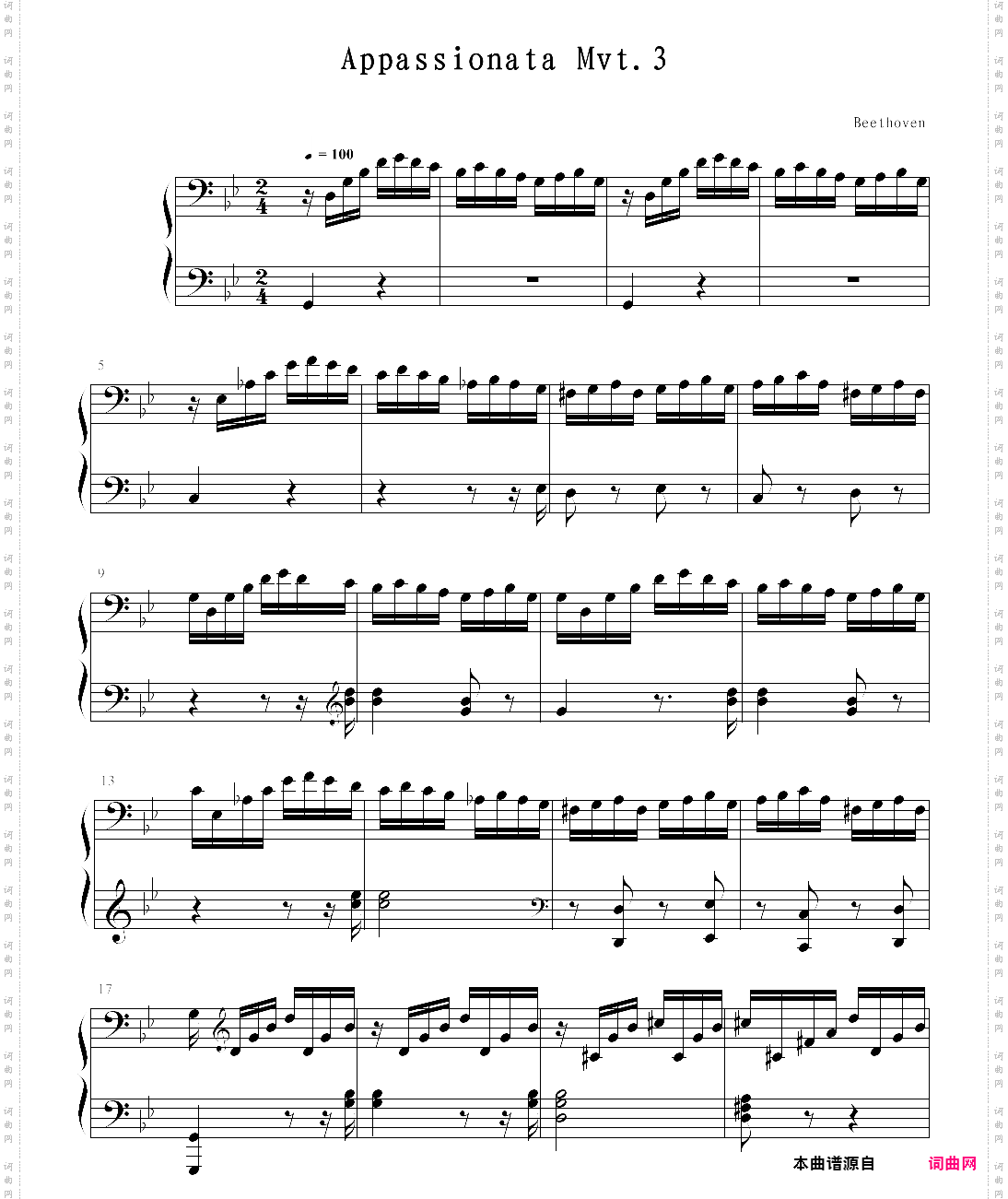 【钢琴块 2 等级歌曲】129· 热情奏鸣曲 第三章