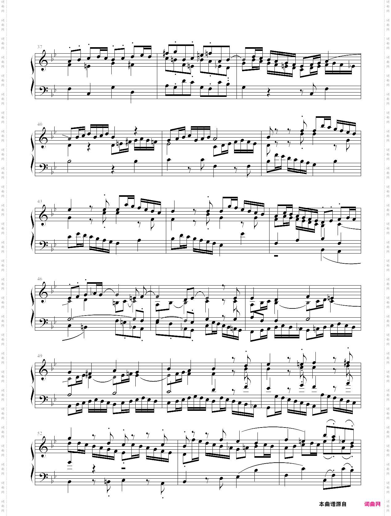 前奏曲与赋格巴赫以自己名字bach为主题的赋格 bwv898