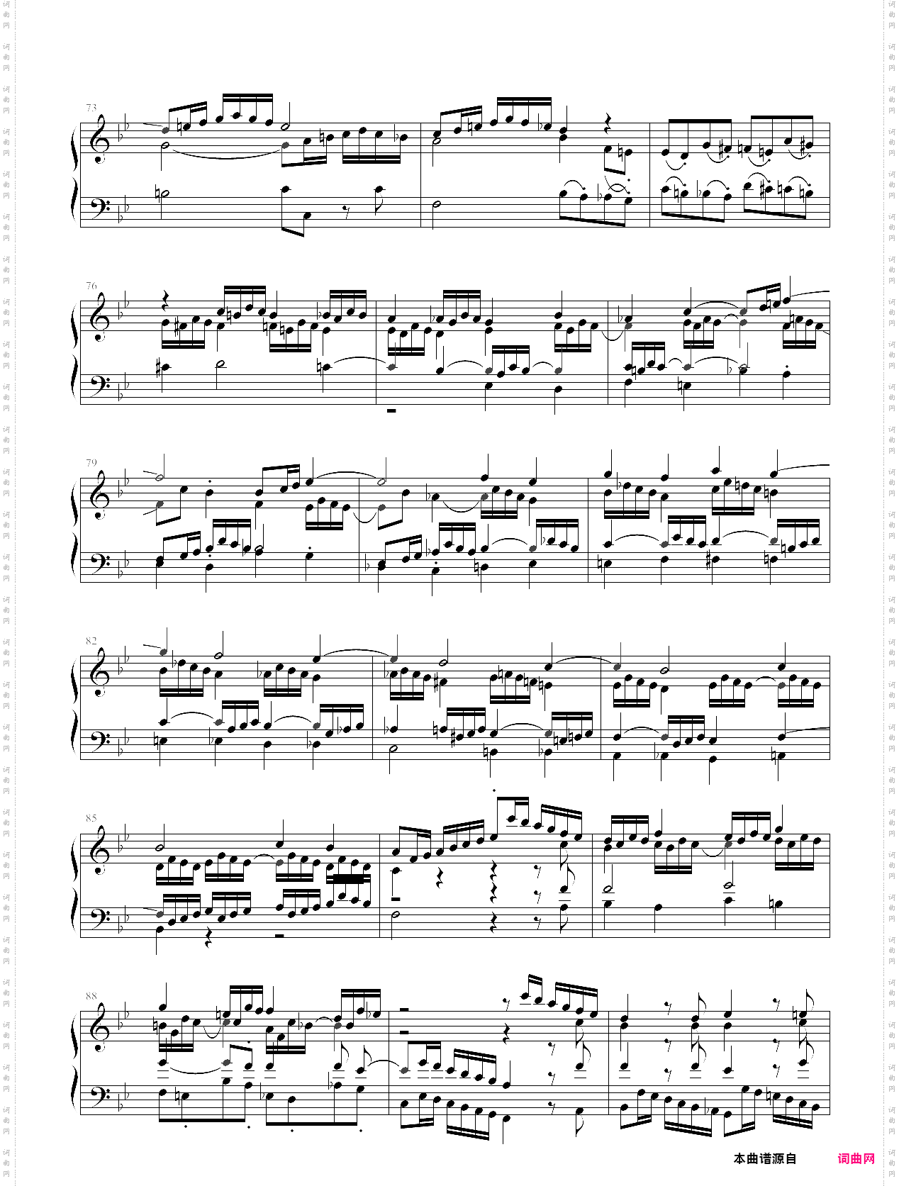 前奏曲与赋格巴赫以自己名字bach为主题的赋格 bwv898