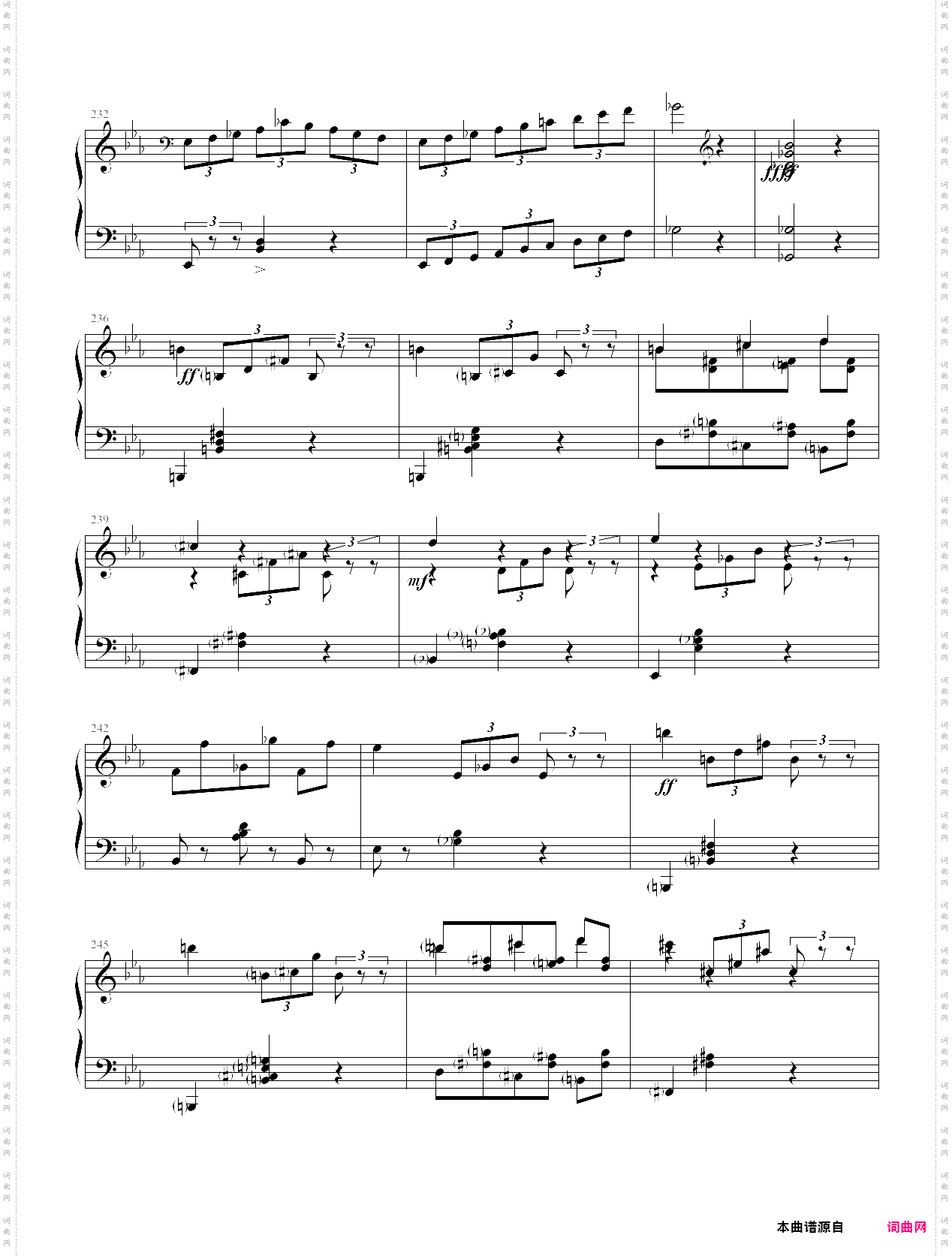 降e大调即兴曲超难版
