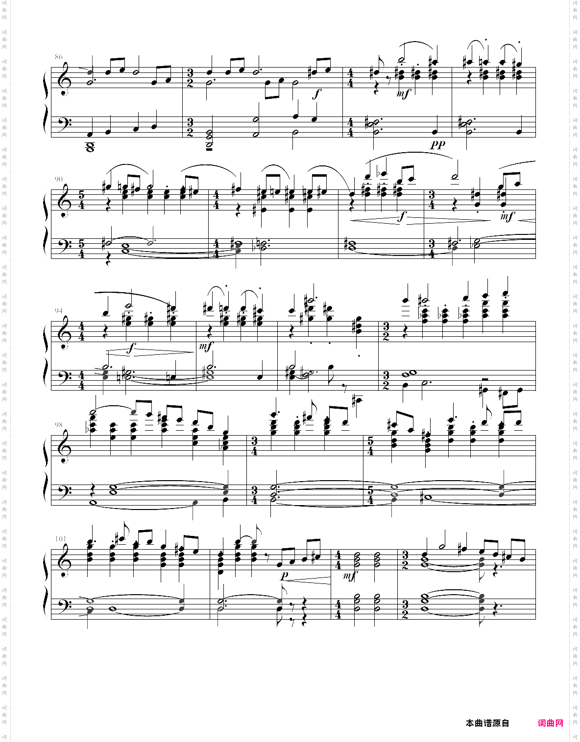 肖斯塔科维奇第七交响曲第一乐章a部分钢琴改编谱