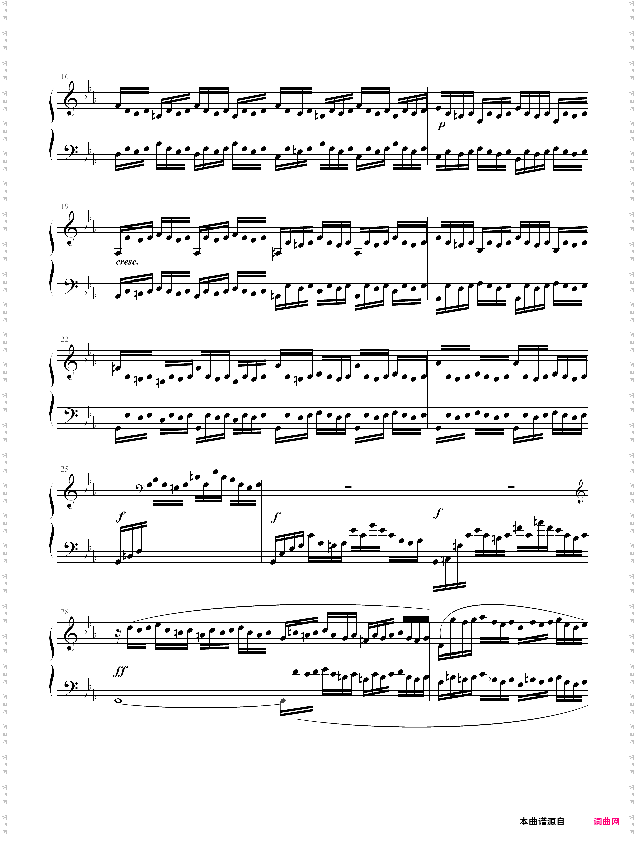 巴赫bwv847前奏曲