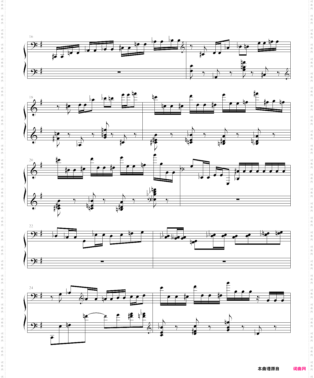 德彪西十二首练习曲之九 重复音