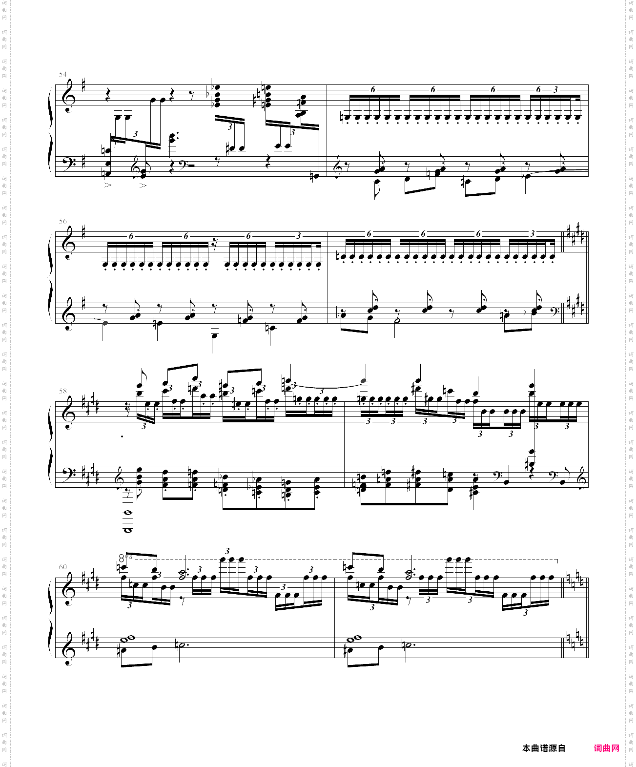 德彪西十二首练习曲之九 重复音