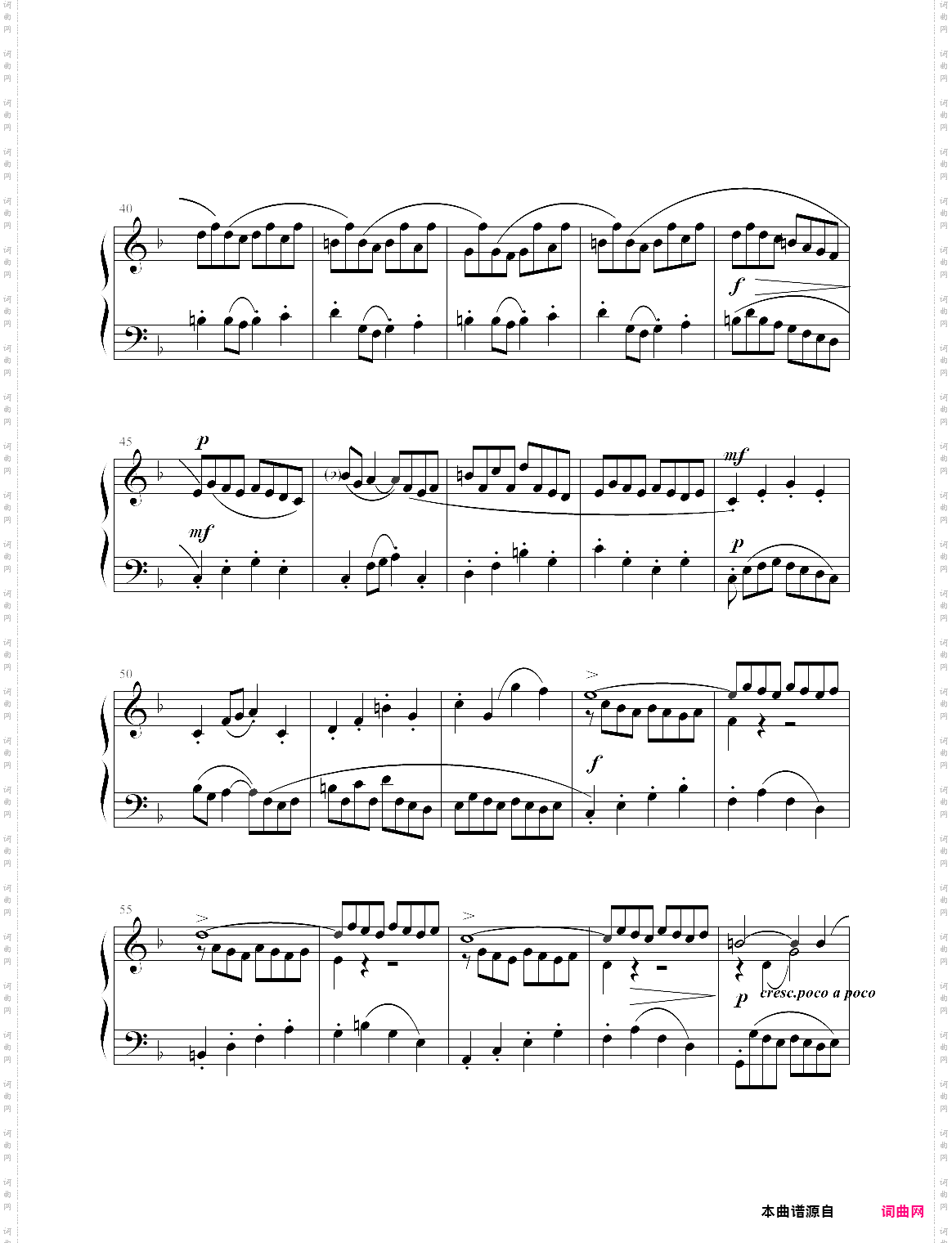 巴赫-bwv971第三乐章,f大调意大利协奏曲