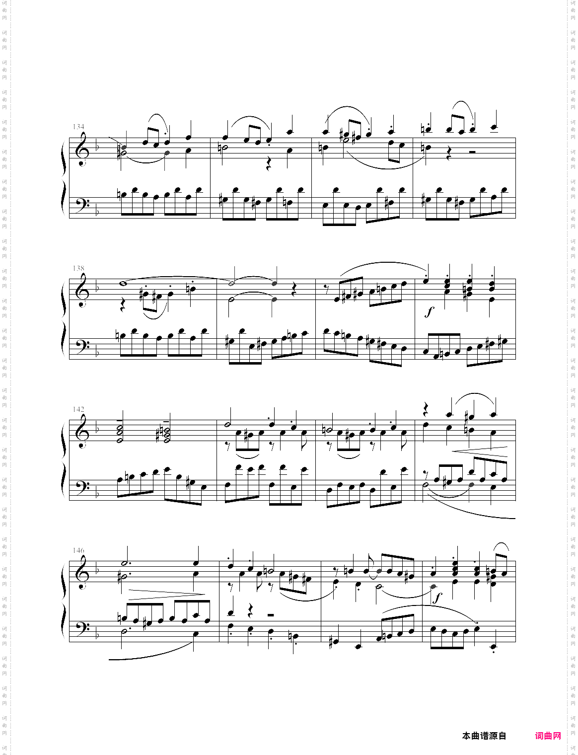 巴赫-bwv971第三乐章,f大调意大利协奏曲