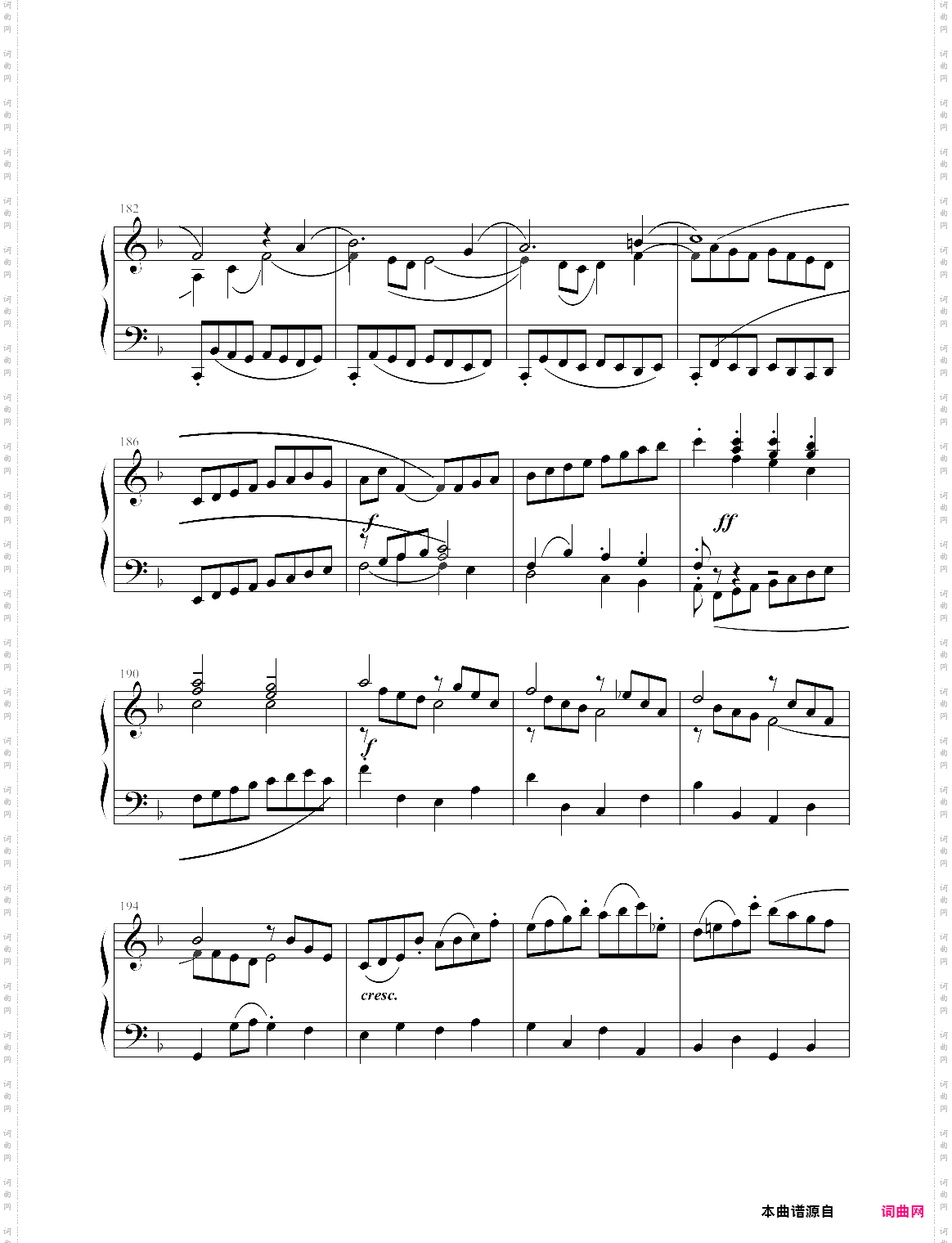 巴赫-bwv971第三乐章,f大调意大利协奏曲