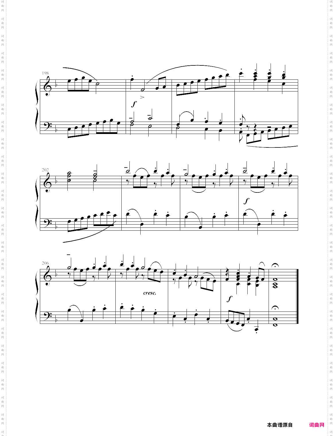 巴赫-bwv971第三乐章,f大调意大利协奏曲