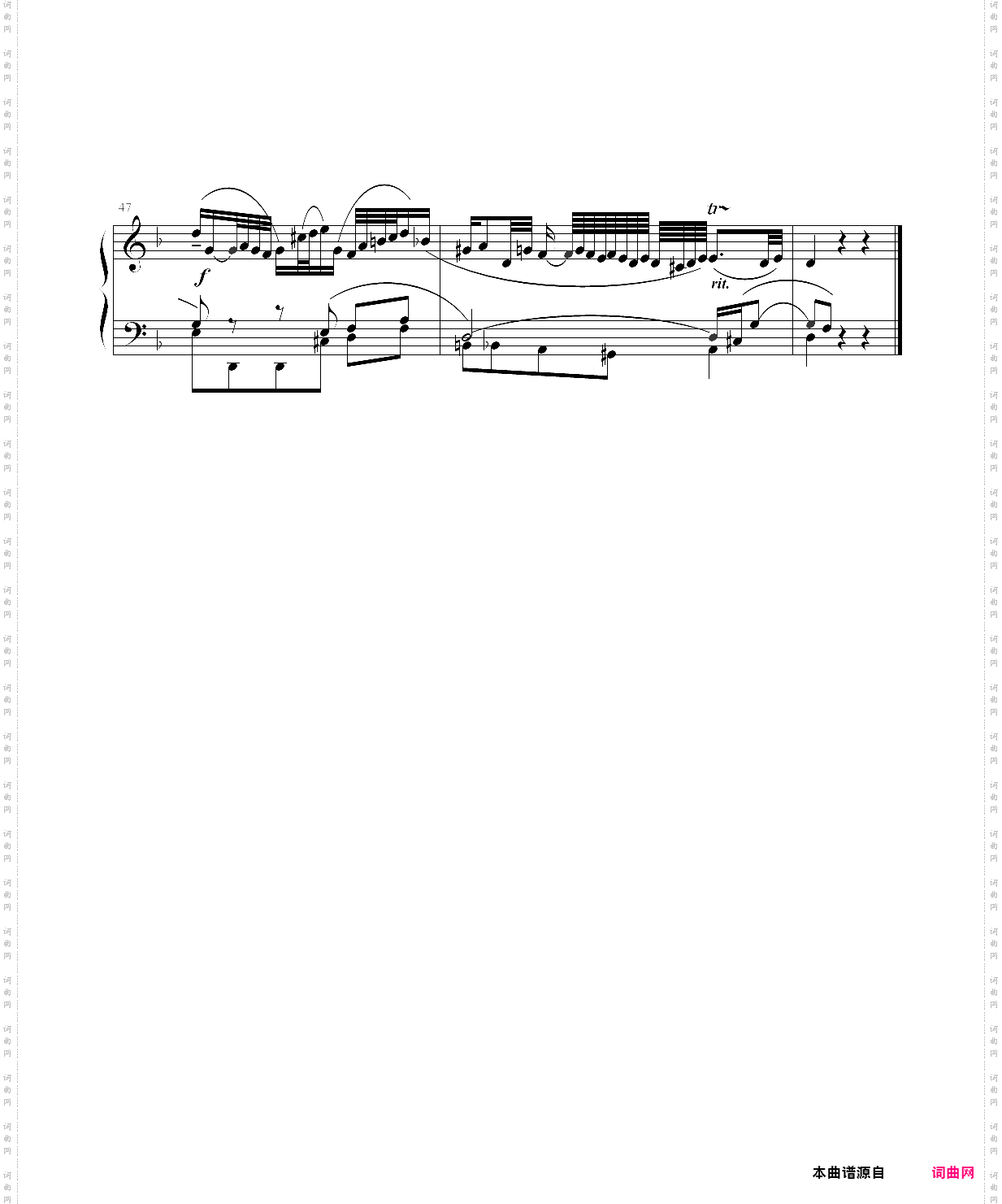 巴赫-bwv971第二乐章，f大调意大利协奏曲