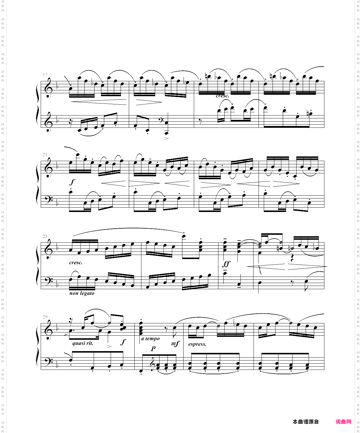巴赫-bwv971第一乐章，f大调意大利协奏曲