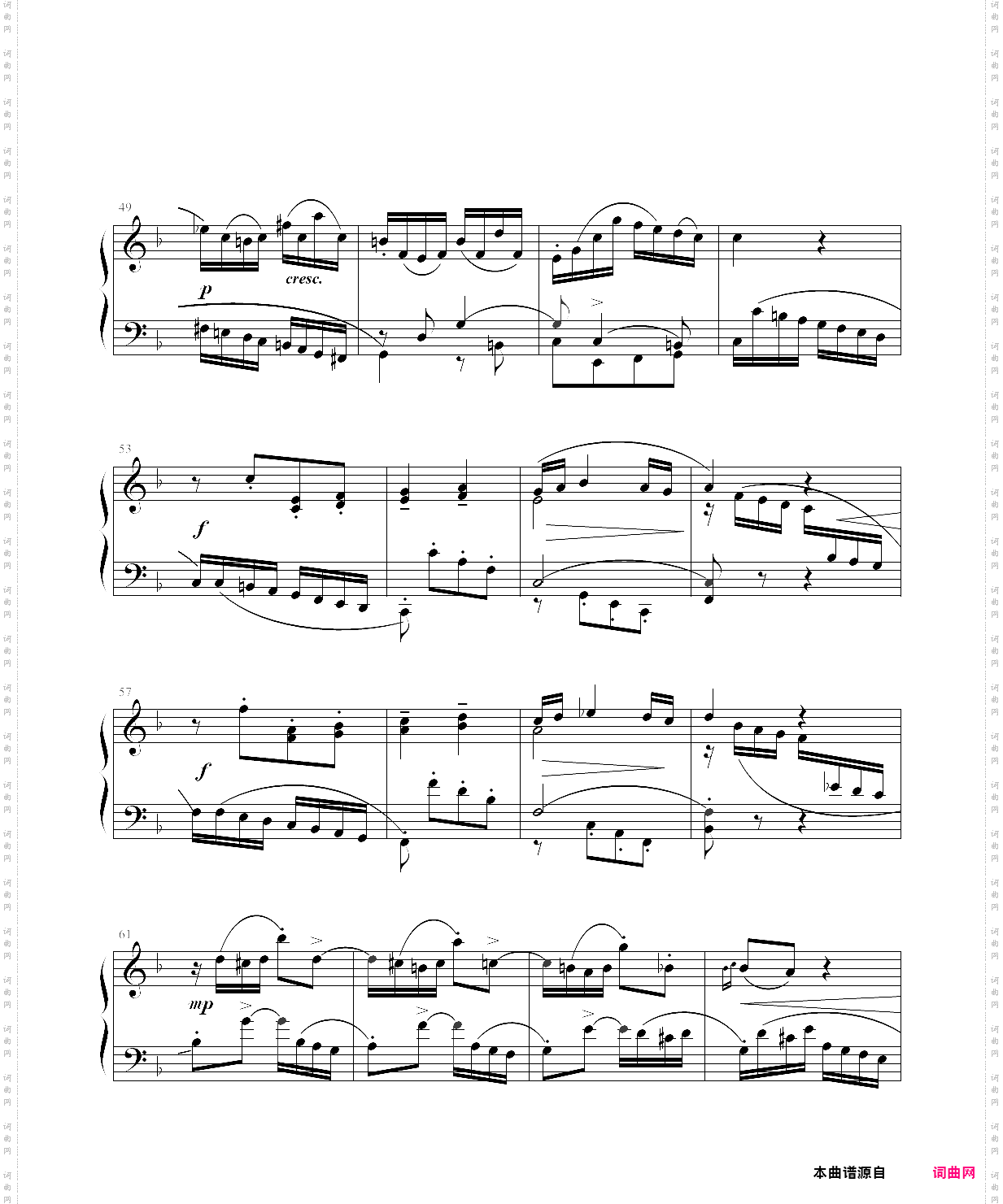 巴赫-bwv971第一乐章，f大调意大利协奏曲