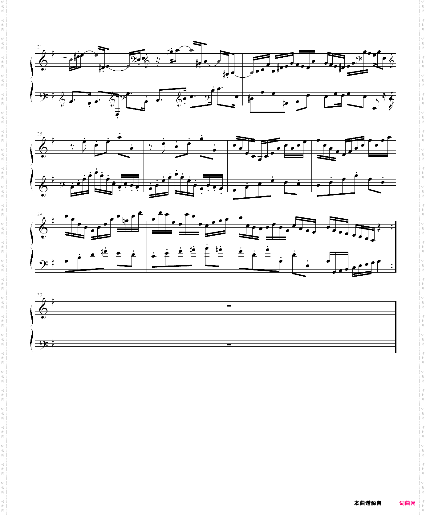 巴赫bwv988《哥德堡变奏曲》 变奏1