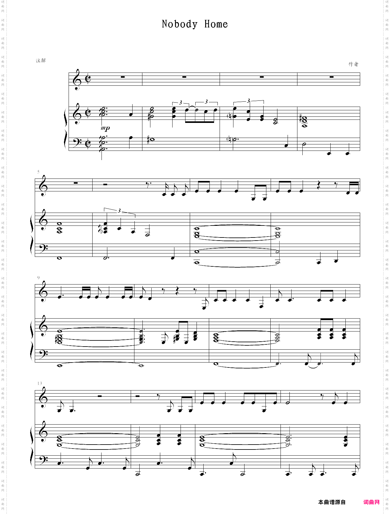 nobody home - pink floyd