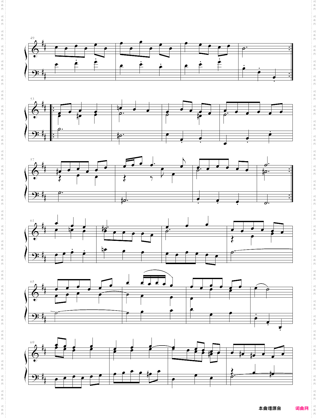 巴赫bwv814《法国组曲no·3》 4·小步舞曲