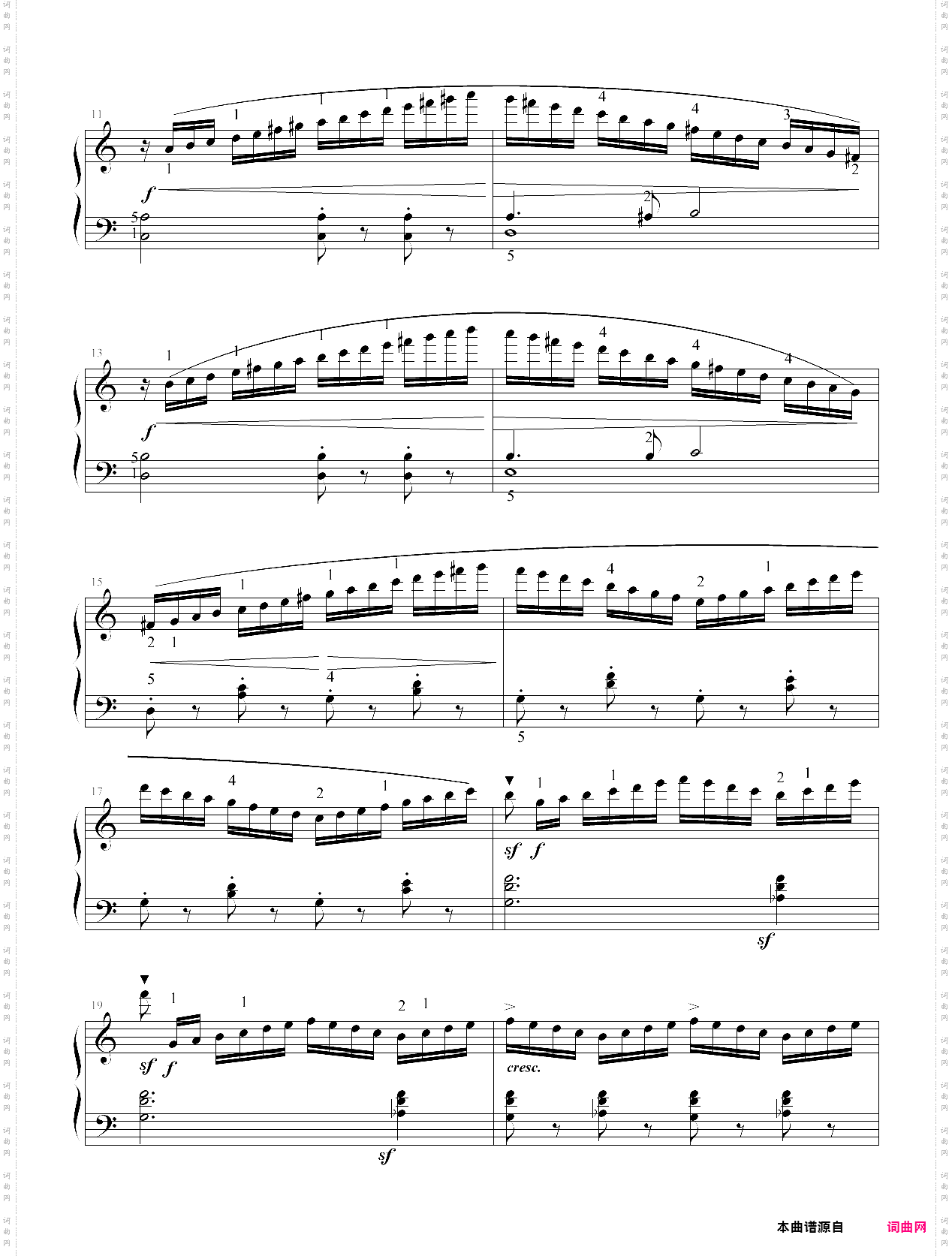 c大调练习曲 杜弗诺伊曲 上海音协2018年定级曲目五级
