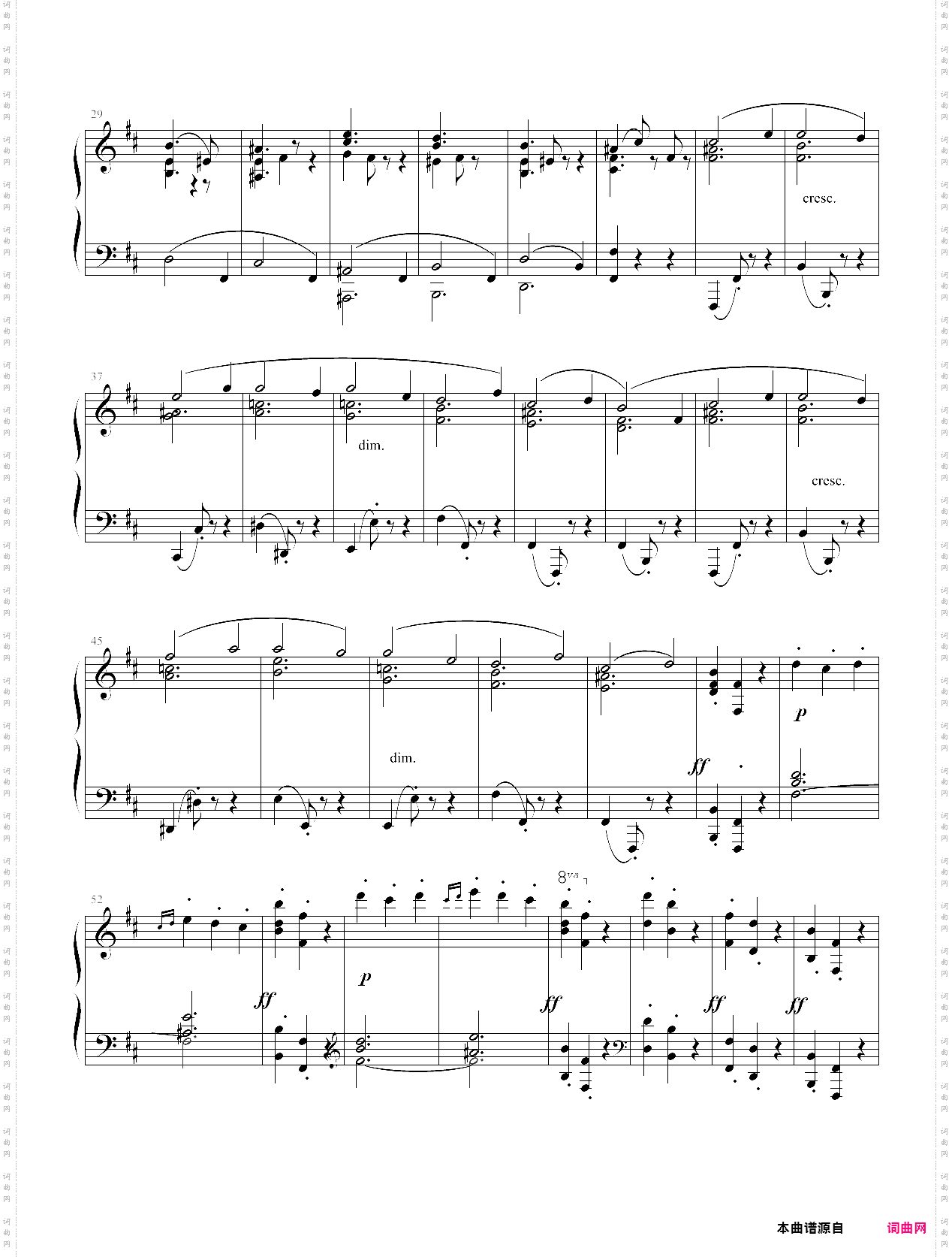 车尔尼b小调第九钢琴奏鸣曲_op·145第二乐章 谐谑曲