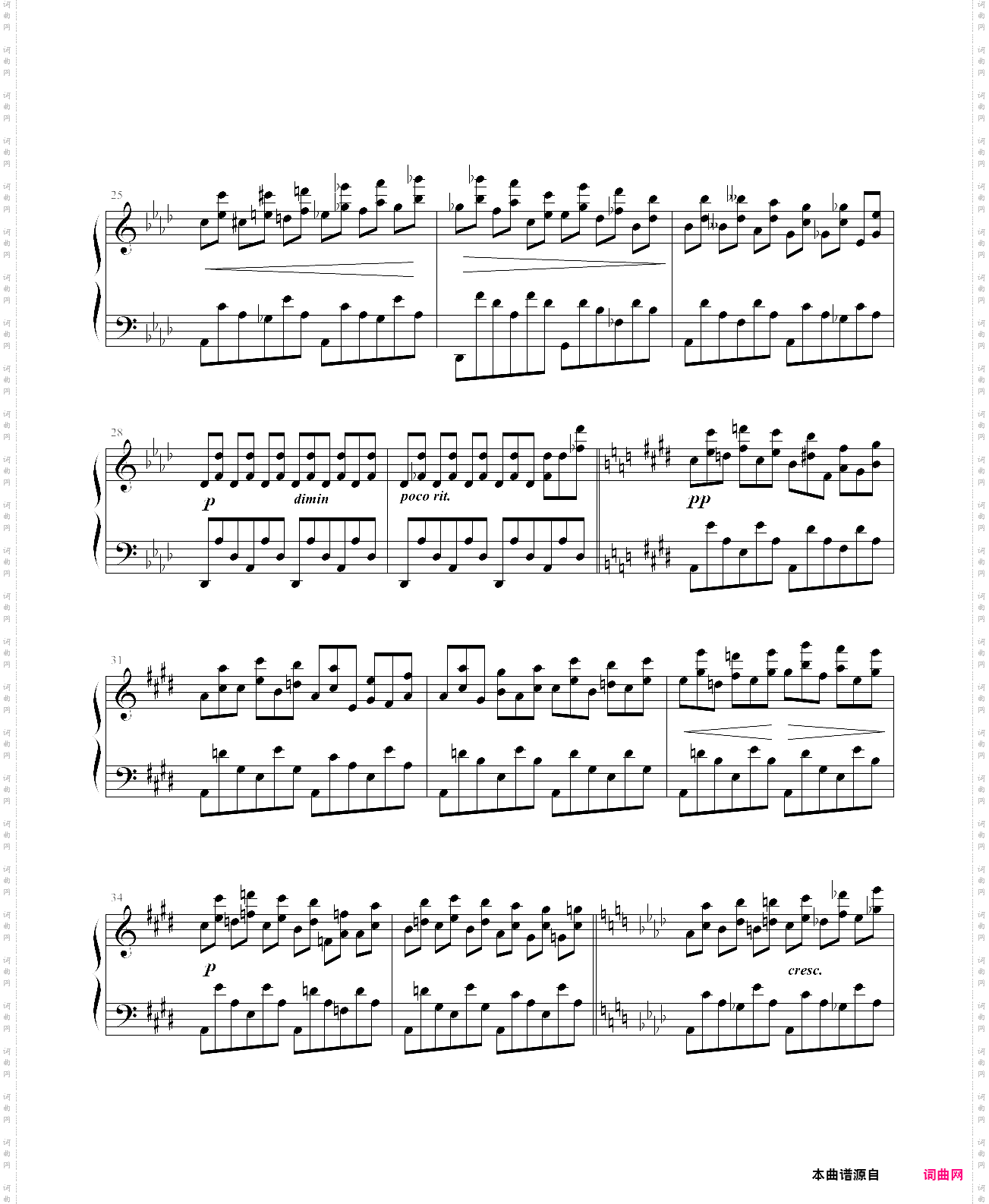 肖邦练习曲op·10 no·10