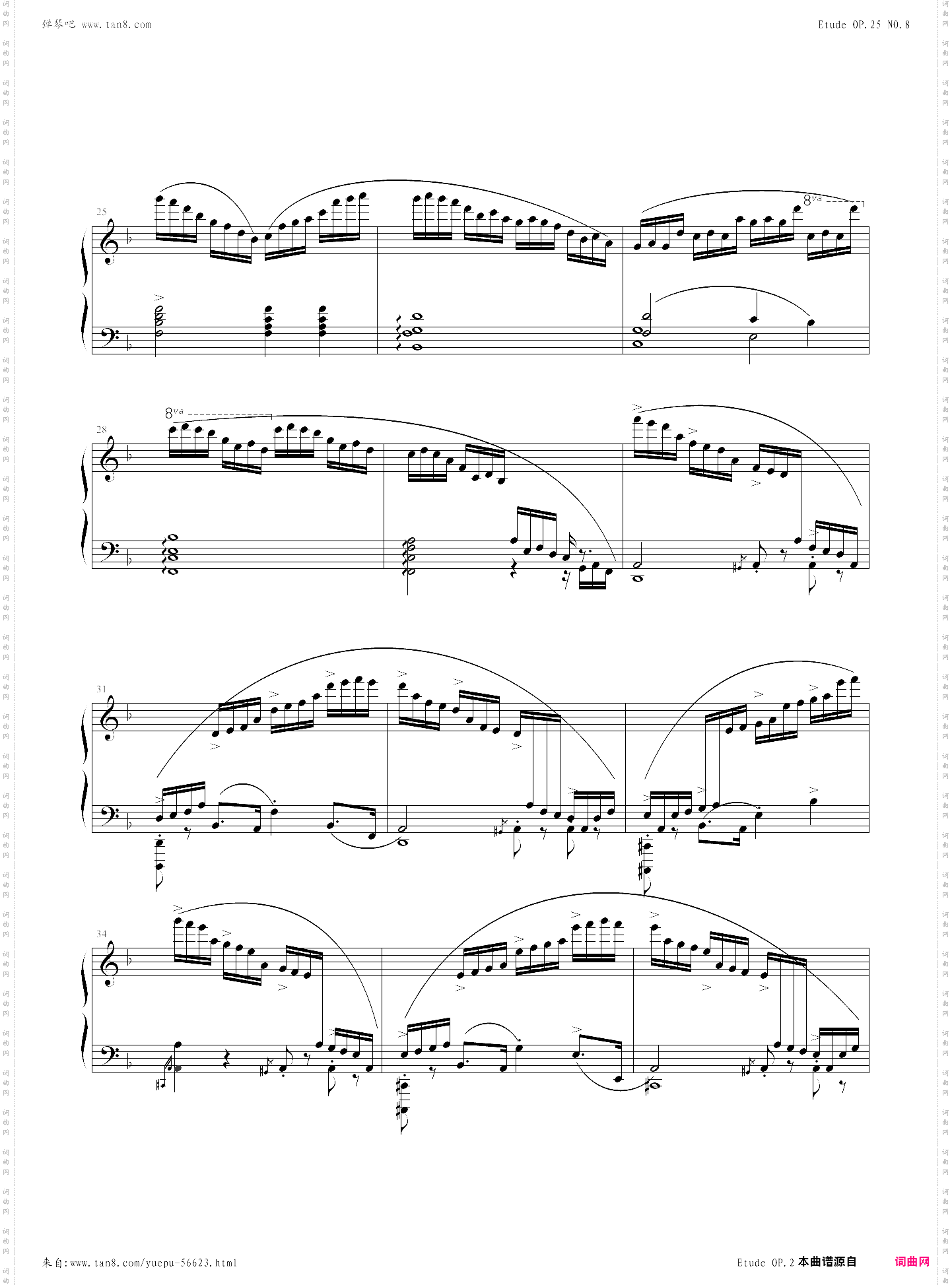肖邦练习曲op·10 no·8