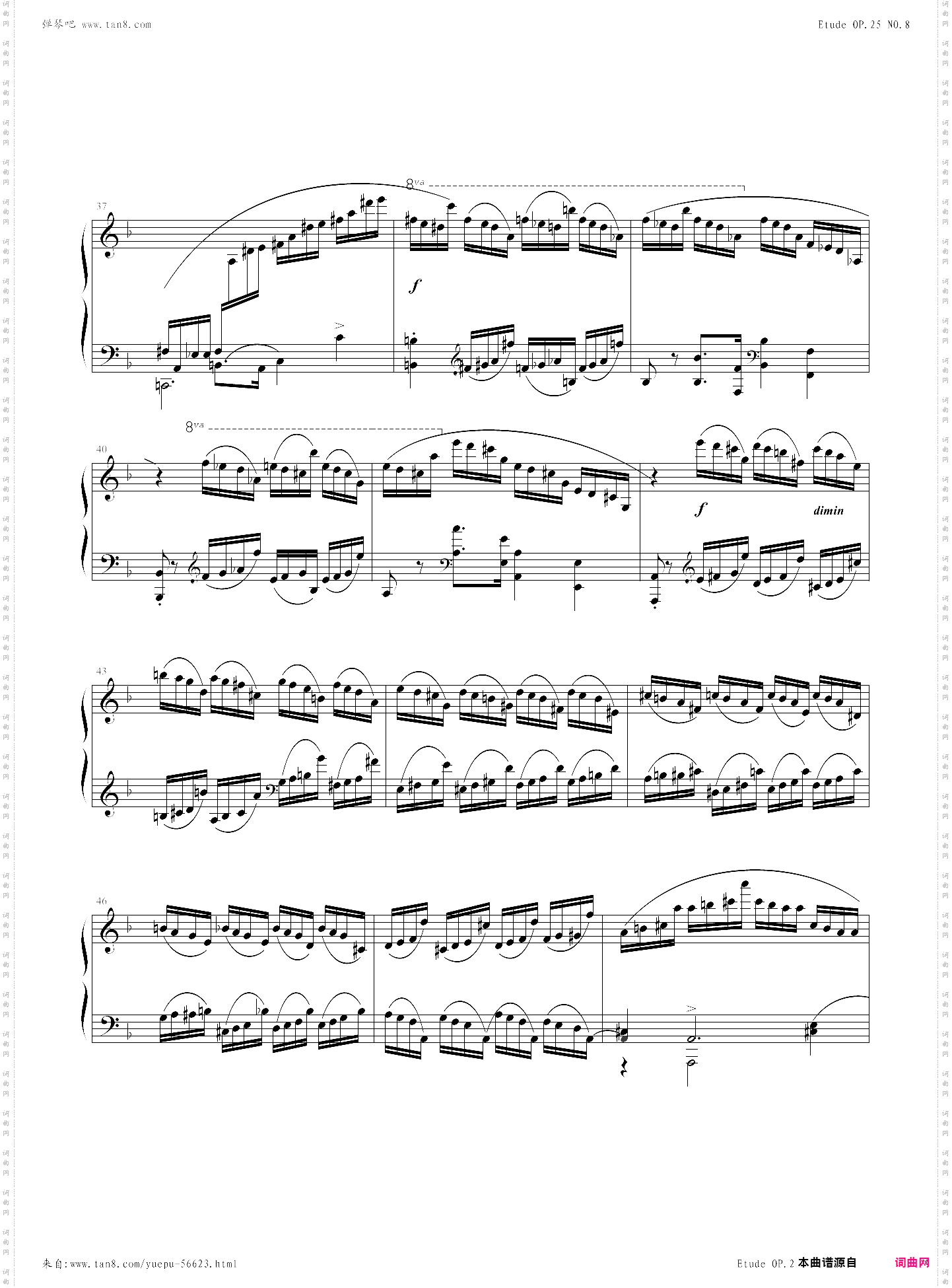 肖邦练习曲op·10 no·8