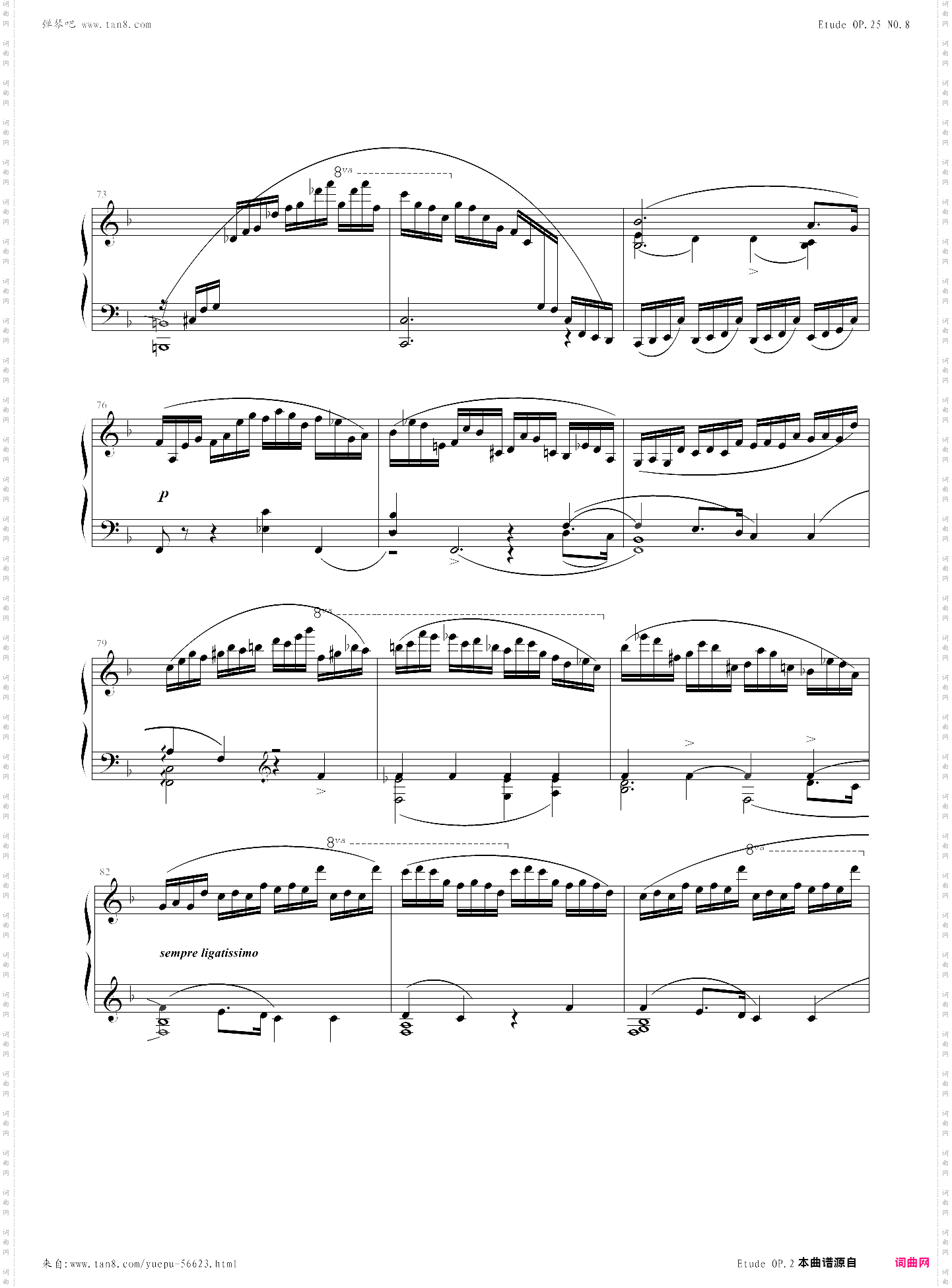 肖邦练习曲op·10 no·8