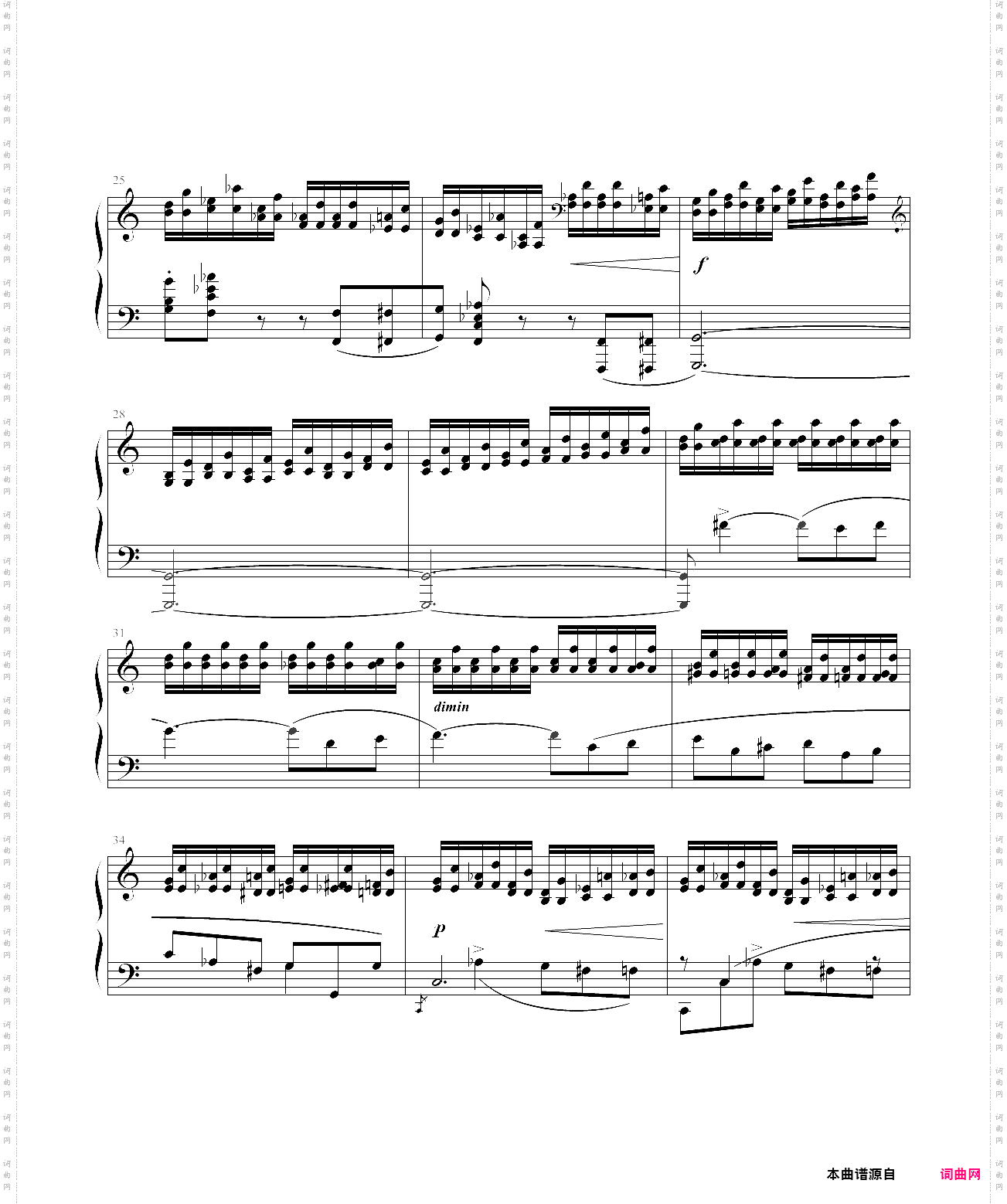 肖邦练习曲op·10 no·7