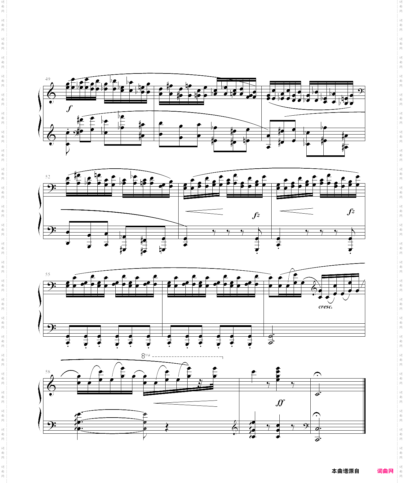 肖邦练习曲op·10 no·7