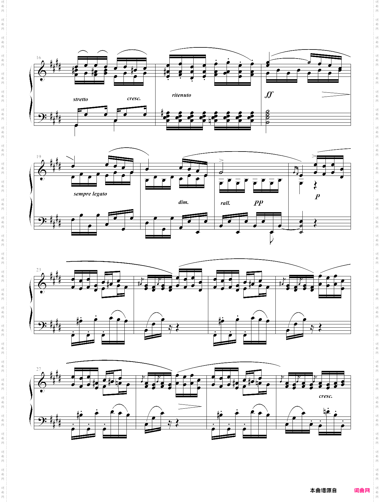 肖邦练习曲op·10 no·3