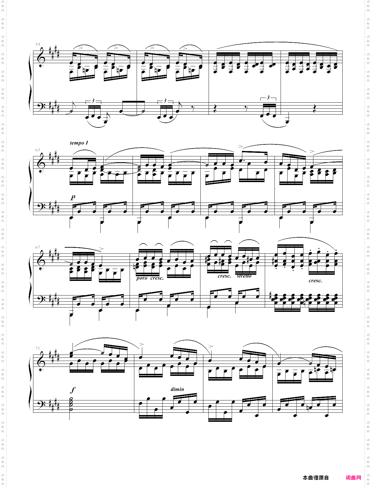 肖邦练习曲op·10 no·3