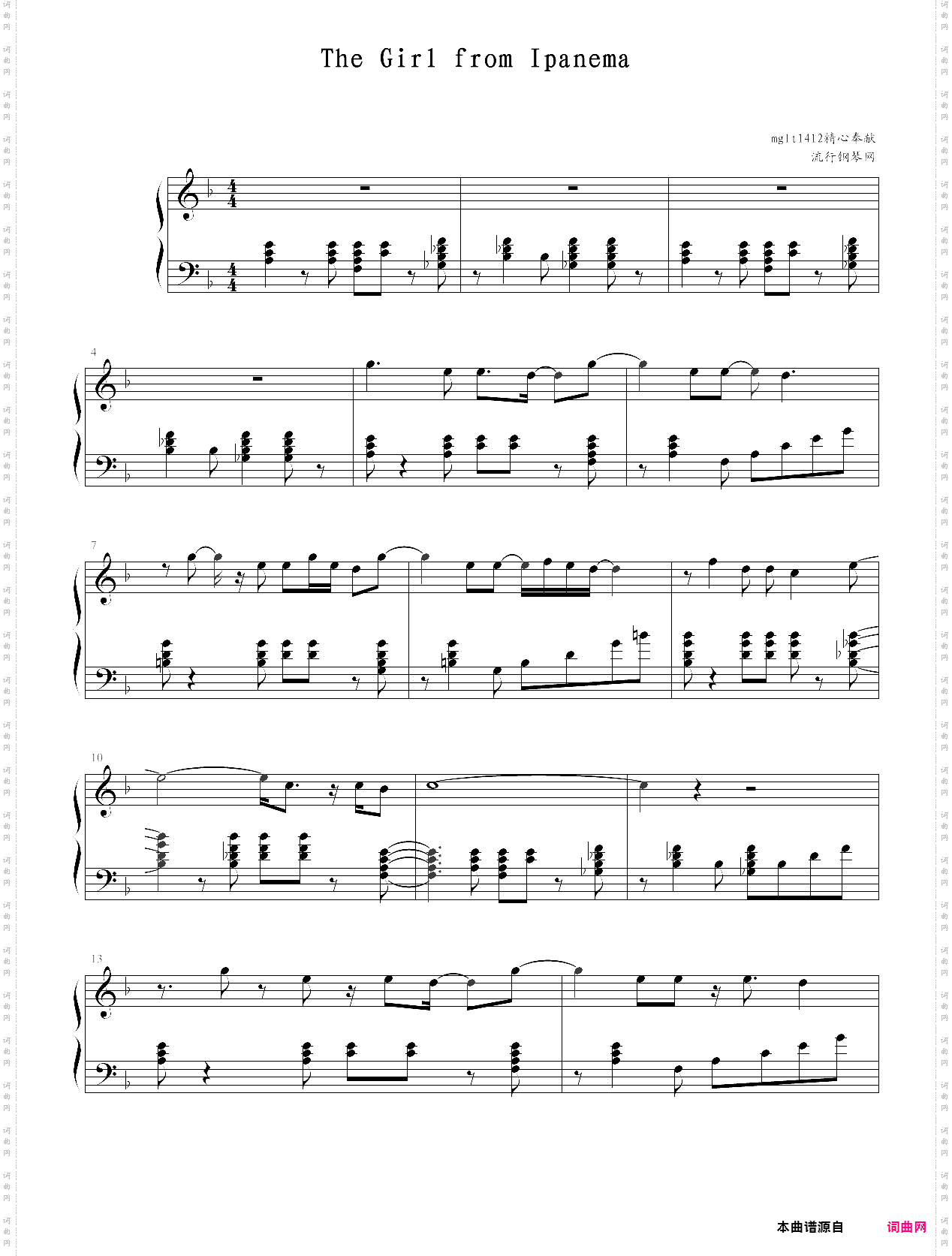 the girl from ipanema·伊帕内玛女孩