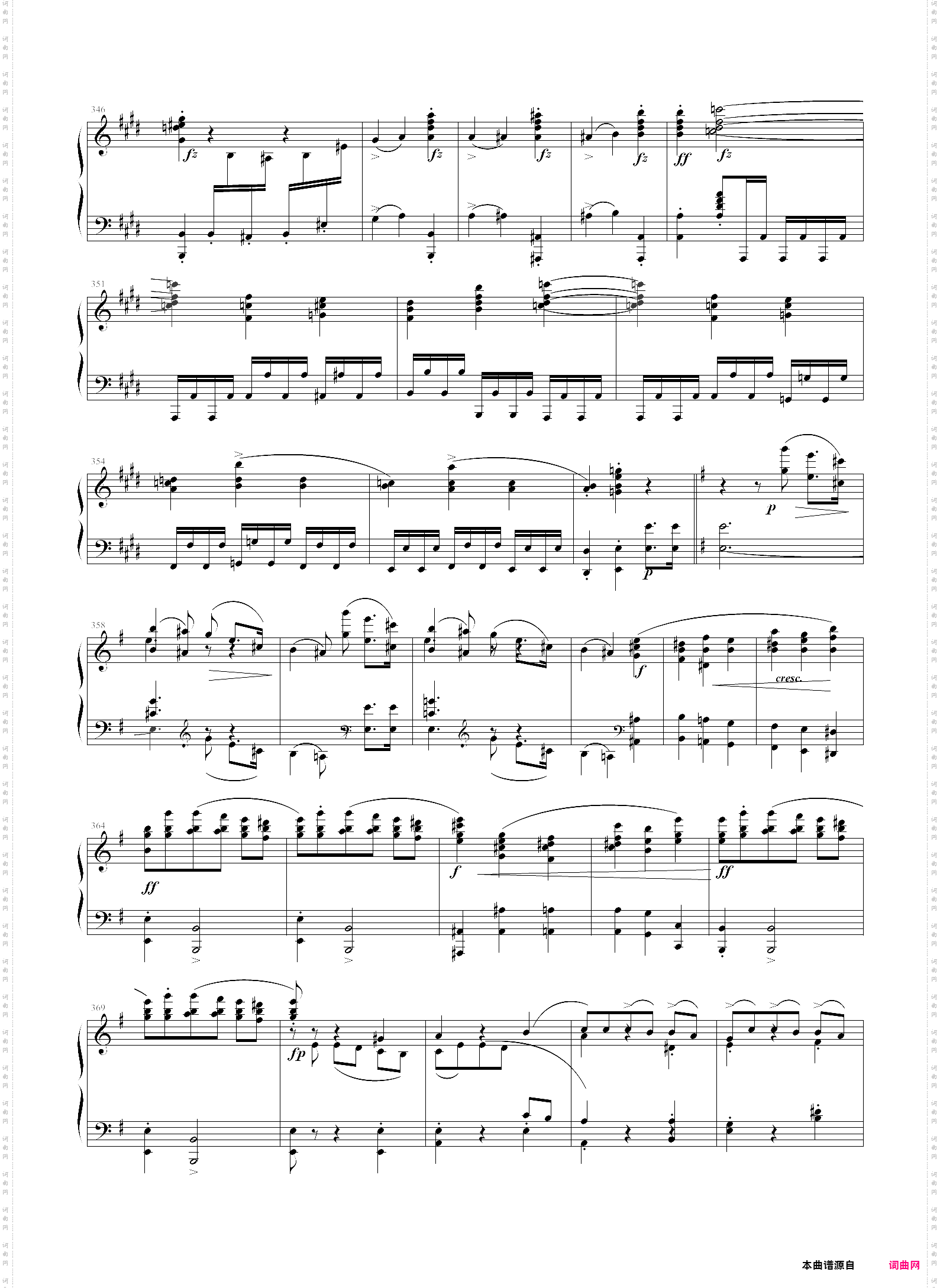 e小调第一钢琴协奏曲第一乐章