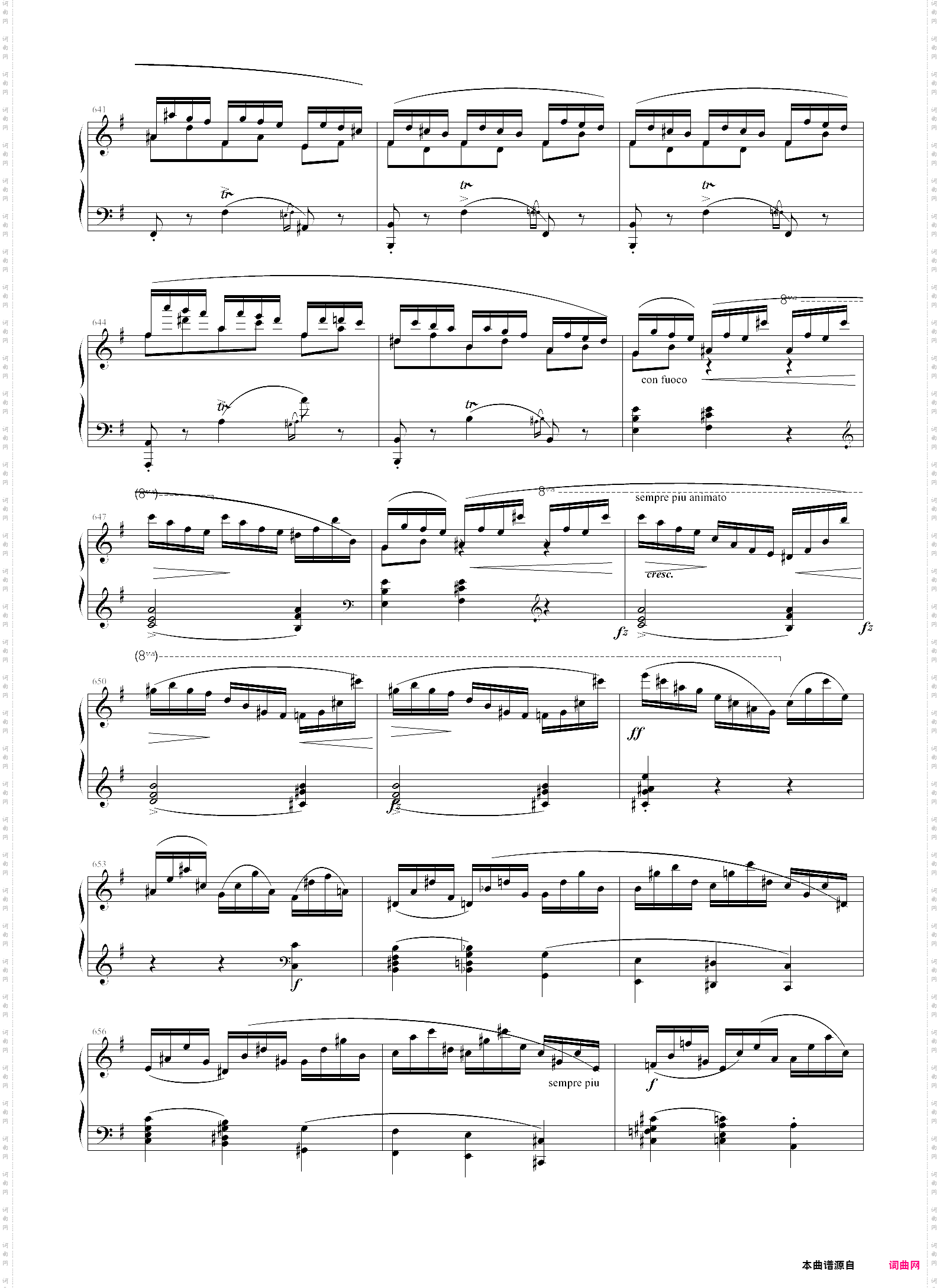 e小调第一钢琴协奏曲第一乐章