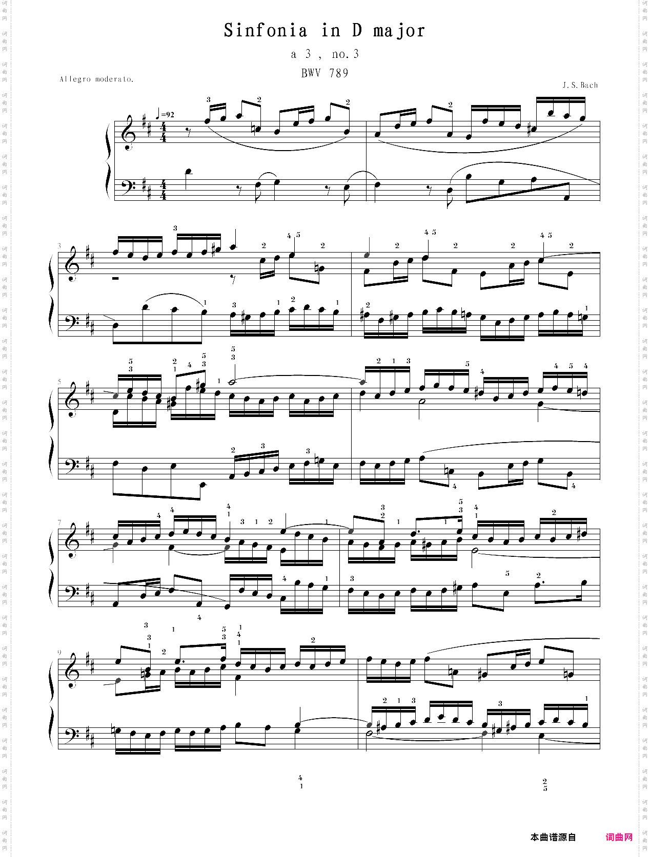 sinfonia no 3,d major